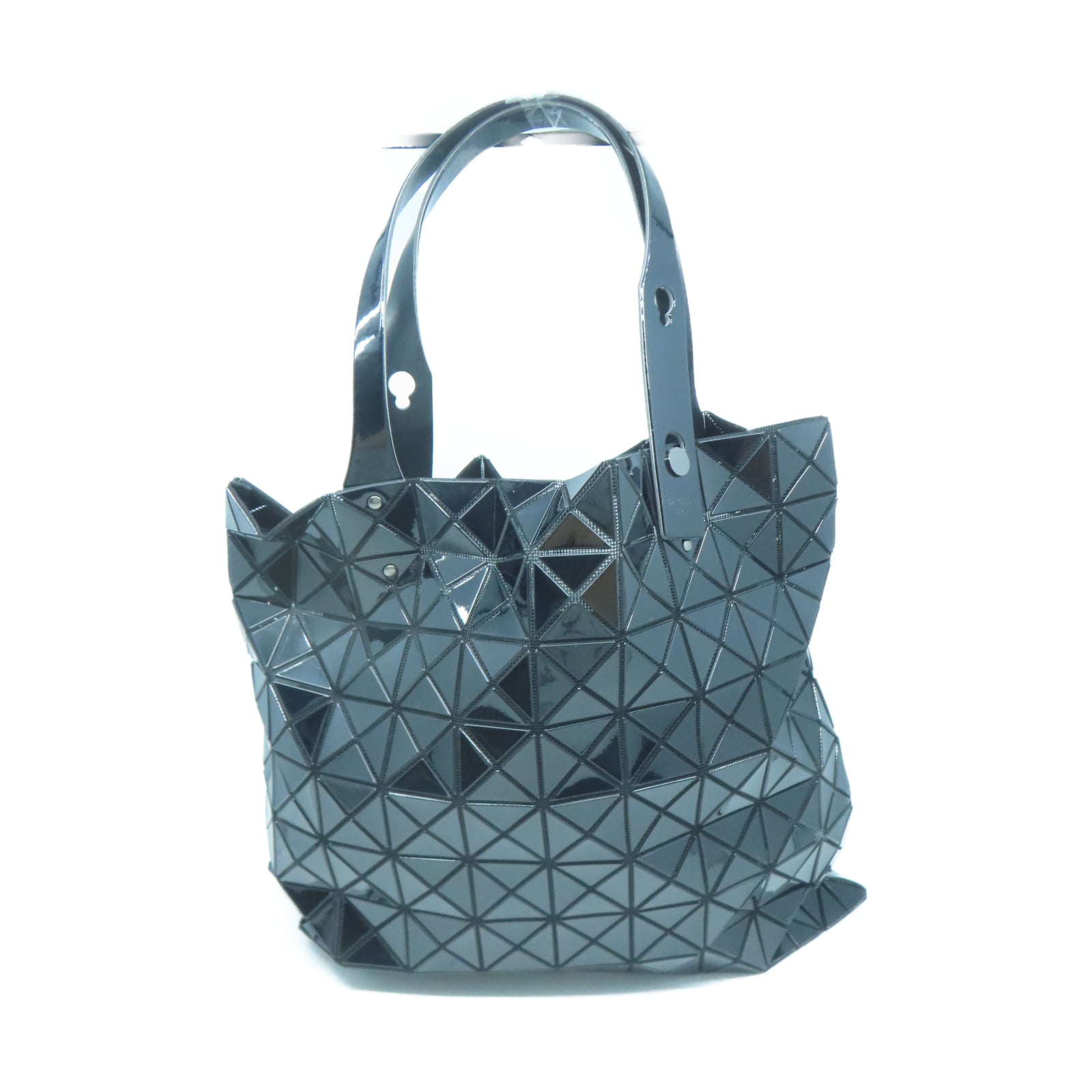 ISSEY MIYAKE 【激減優惠】塗層帆布Bao Bao銀扣手挽袋黑色