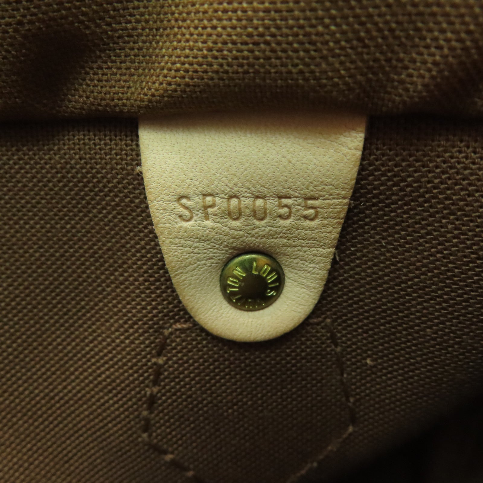 LOUIS VUITTON Monogram Speedy 25 Gold Buckle Hand Bag Brown
