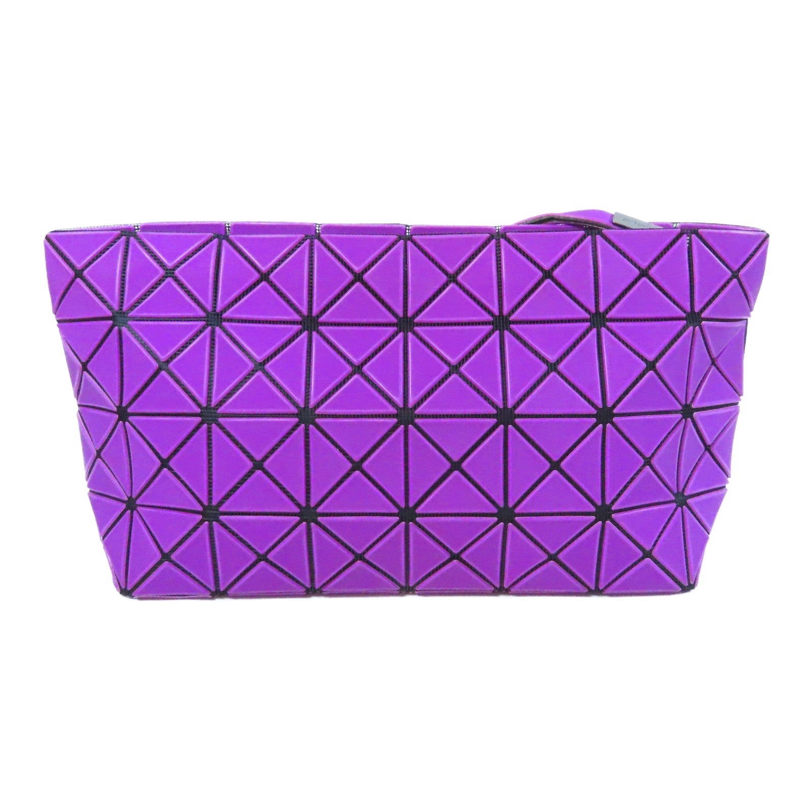 ISSEY MIYAKE PVC Pouch銀扣手拿包紫色