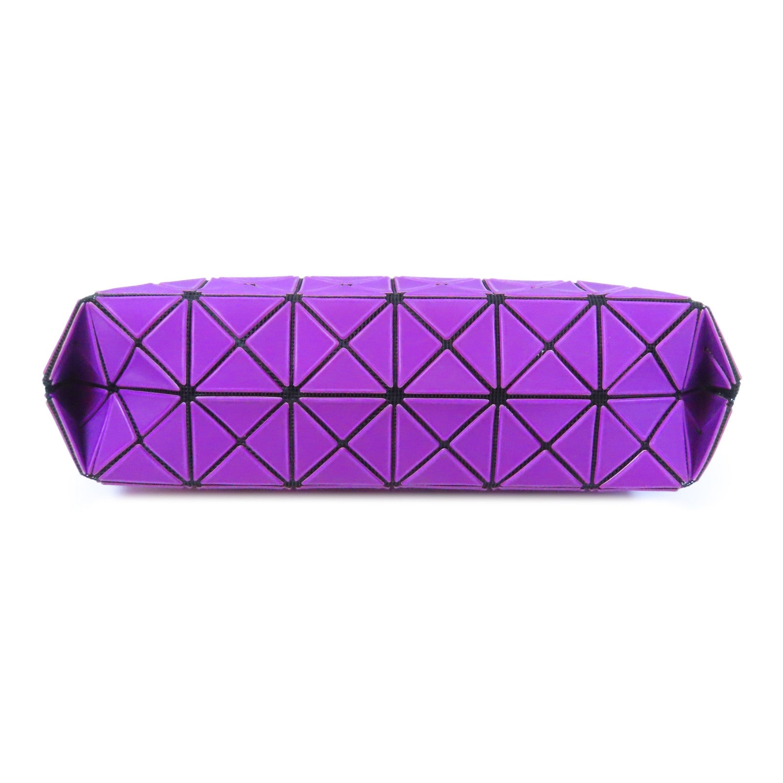 ISSEY MIYAKE PVC Pouch銀扣手拿包紫色
