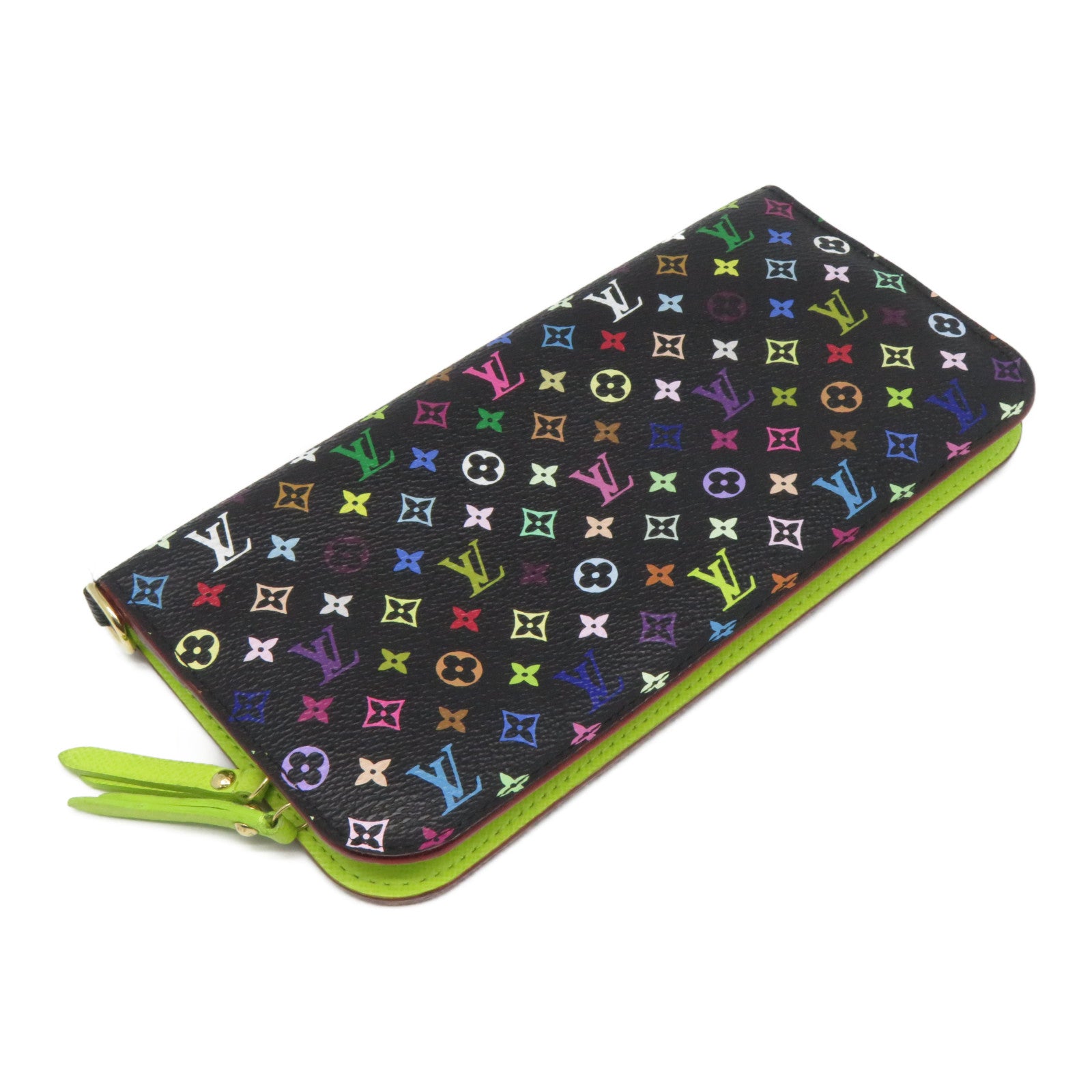 LOUIS VUITTON Monogram Multicolore Long Wallet金扣長錢包黑色/彩色