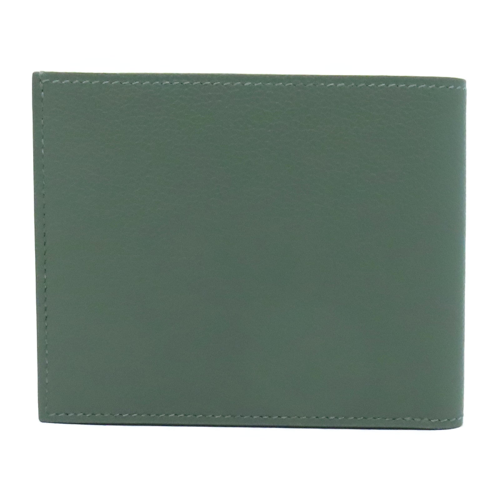 HERMES Evercolor皮革Citizen Twill Compact錢包積雨雲灰色