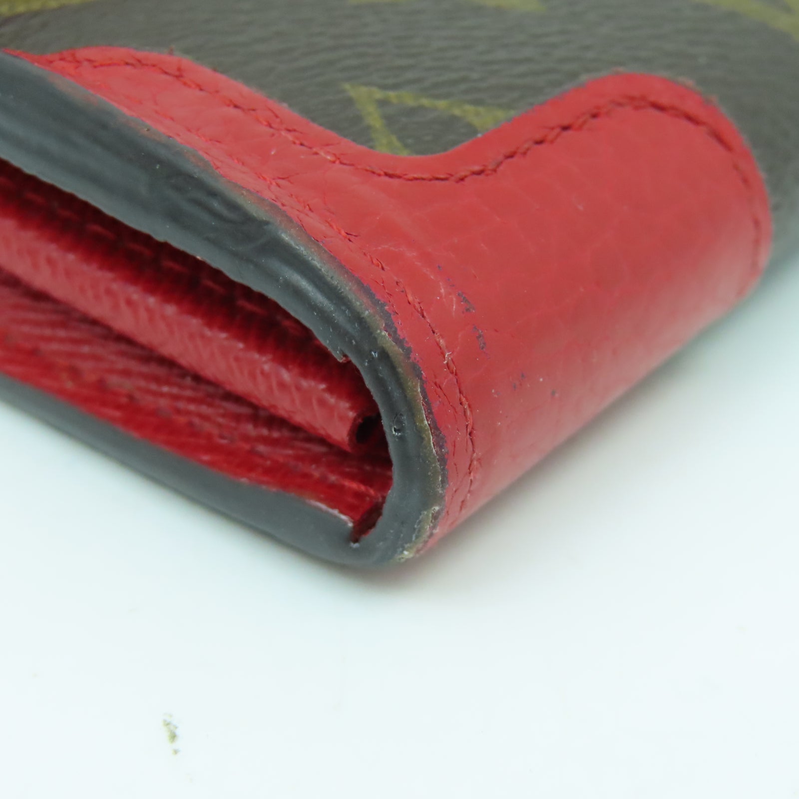 LOUIS VUITTON Monogram Sarah Wallet Retiro金扣長錢包啡色/紅色