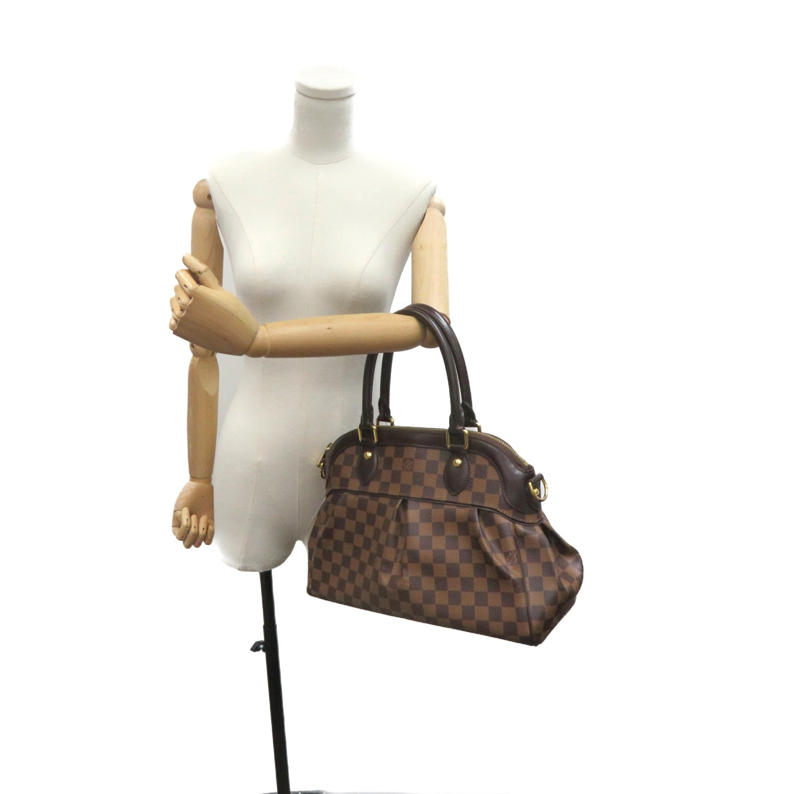 LOUIS VUITTON Damier Trevi PM 2Way Shoulder Bag手挽肩背兩用袋啡色