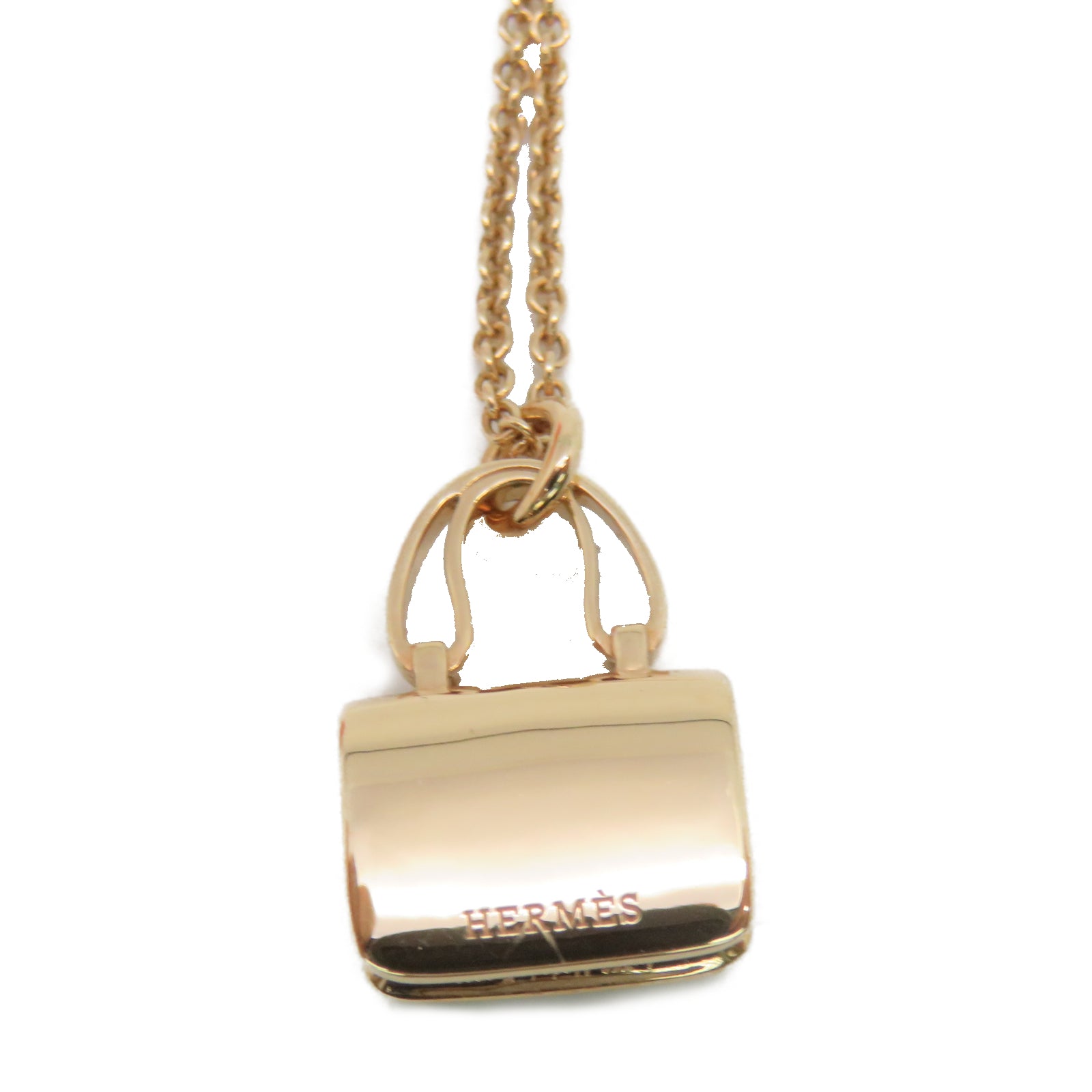 HERMES 【激減優惠】18K玫瑰金Pendentif Amulettes Constance項鍊