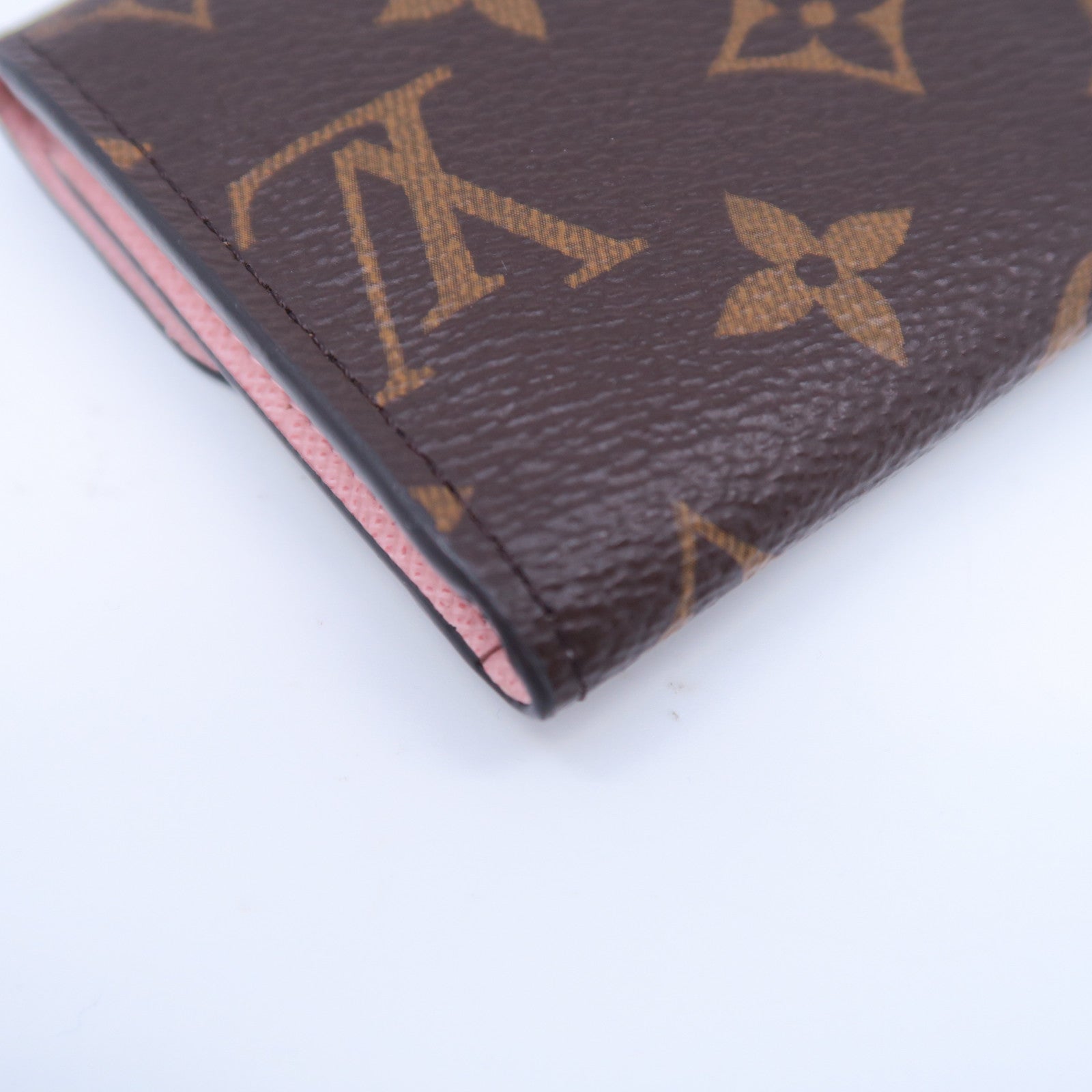 LOUIS VUITTON Monogram Rosalie Card Case金扣卡片套啡色/粉紅色