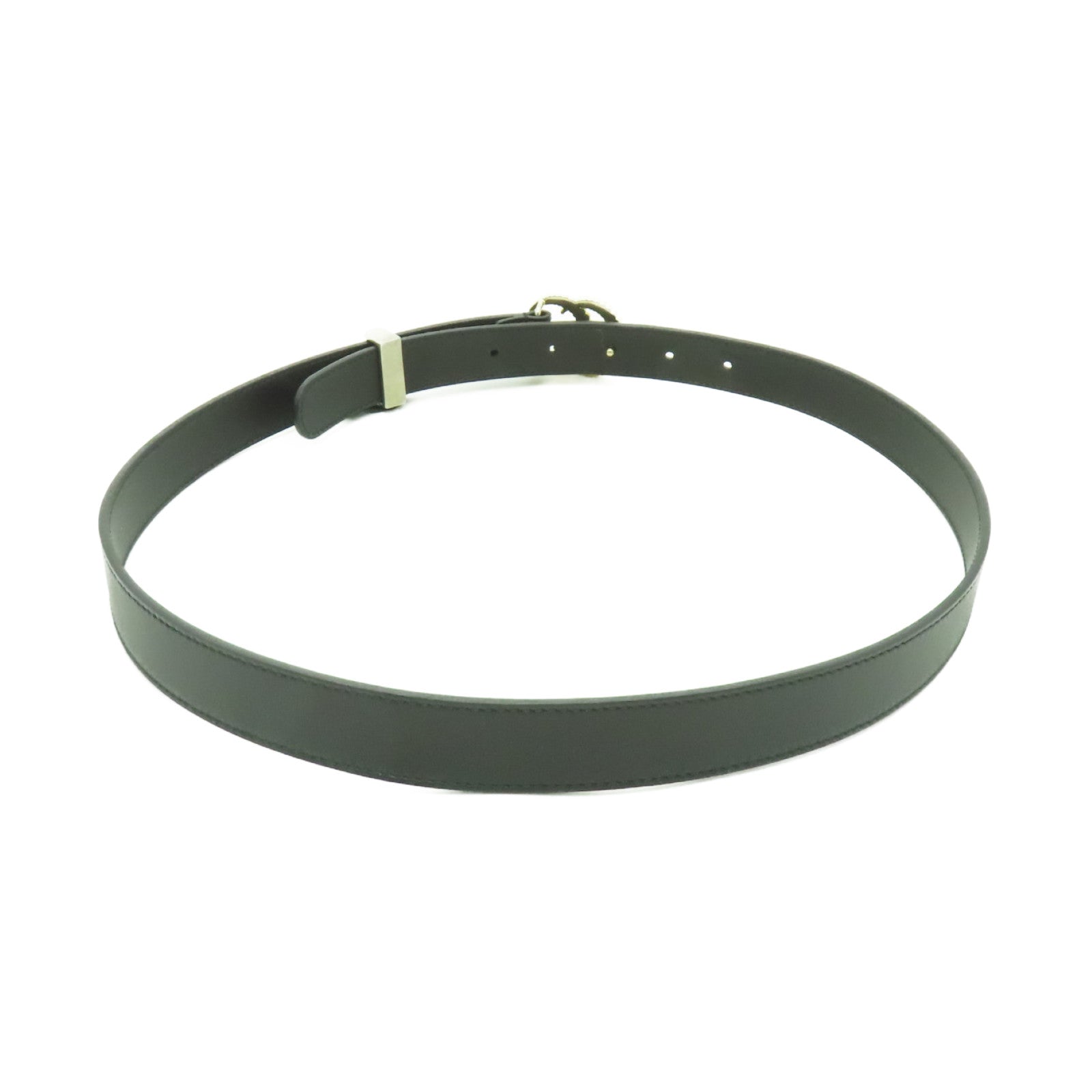 GUCCI 牛皮皮革Belt 85cm金扣皮帶黒色