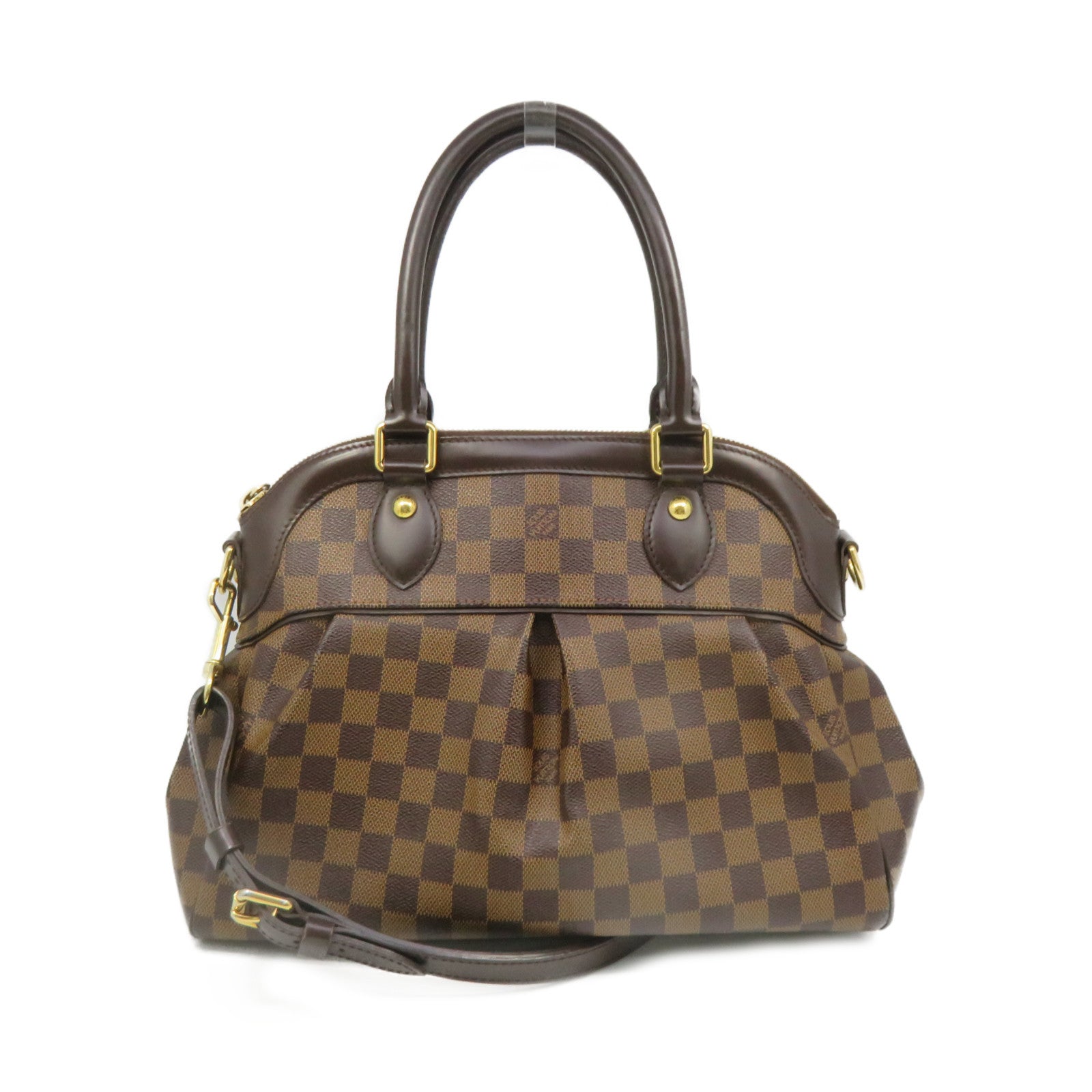 LOUIS VUITTON Damier Trevi PM 2Way Shoulder Bag手挽肩背兩用袋啡色