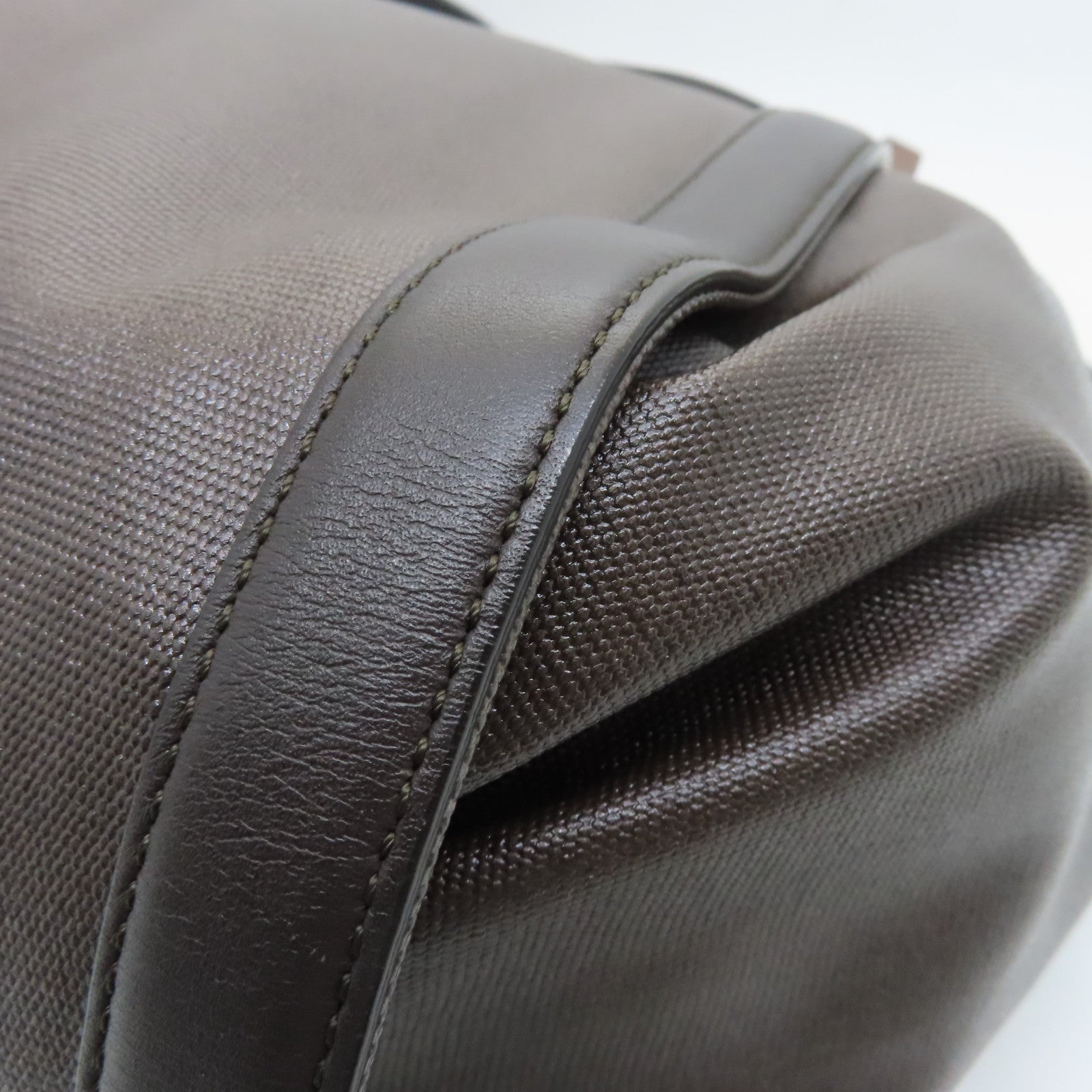 TOD'S 涂层帆布2 Way Shoulder银扣手挽肩背两用袋啡色