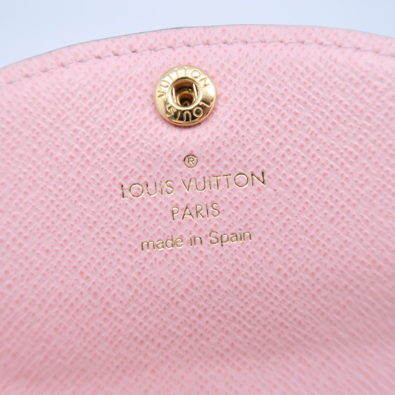 LOUIS VUITTON Monogram Rosalie Card Case金扣卡片套啡色/粉紅色