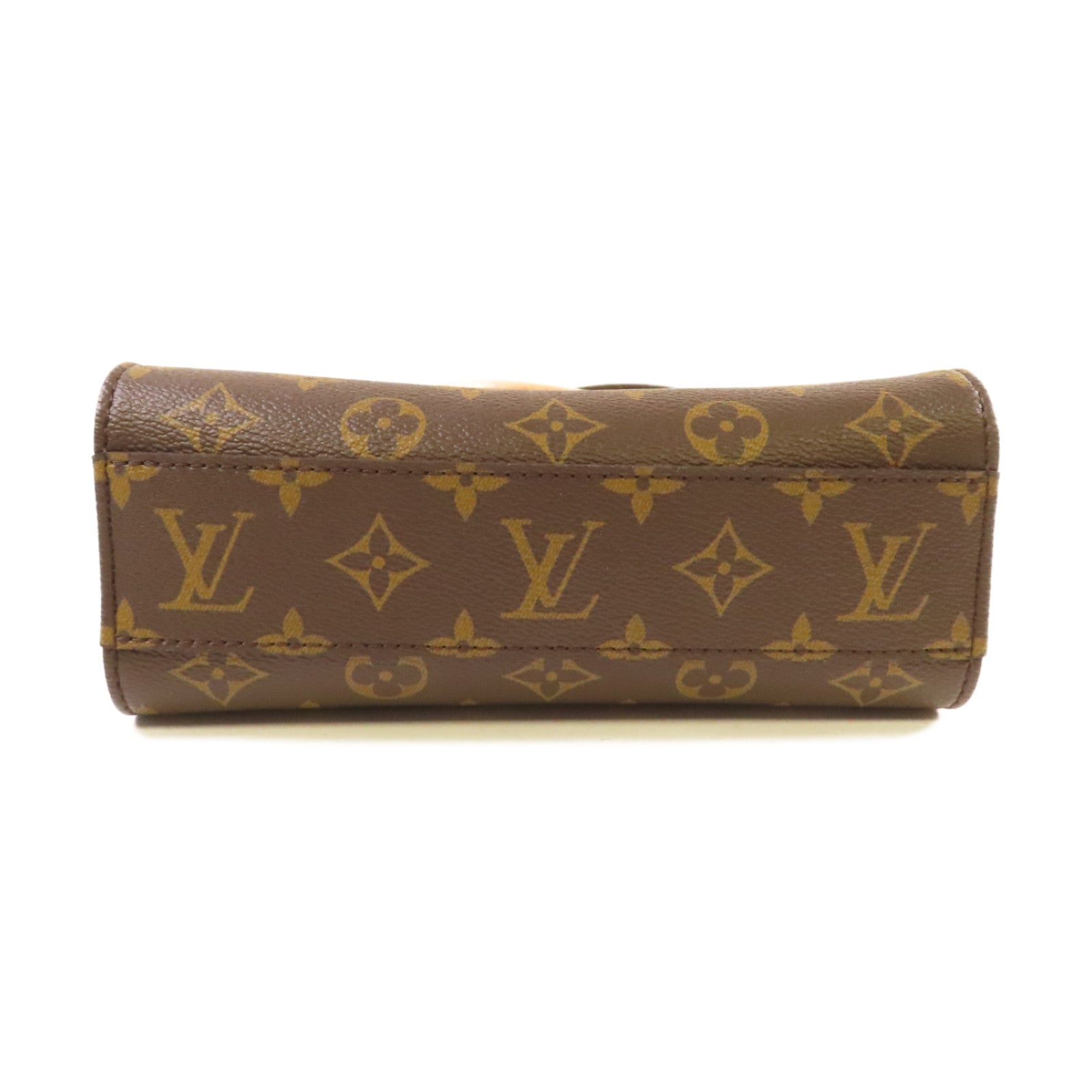 LOUIS VUITTON Monogram Sac Plat BB 2Way Shoulder Bag金扣手挽肩背兩用袋啡色