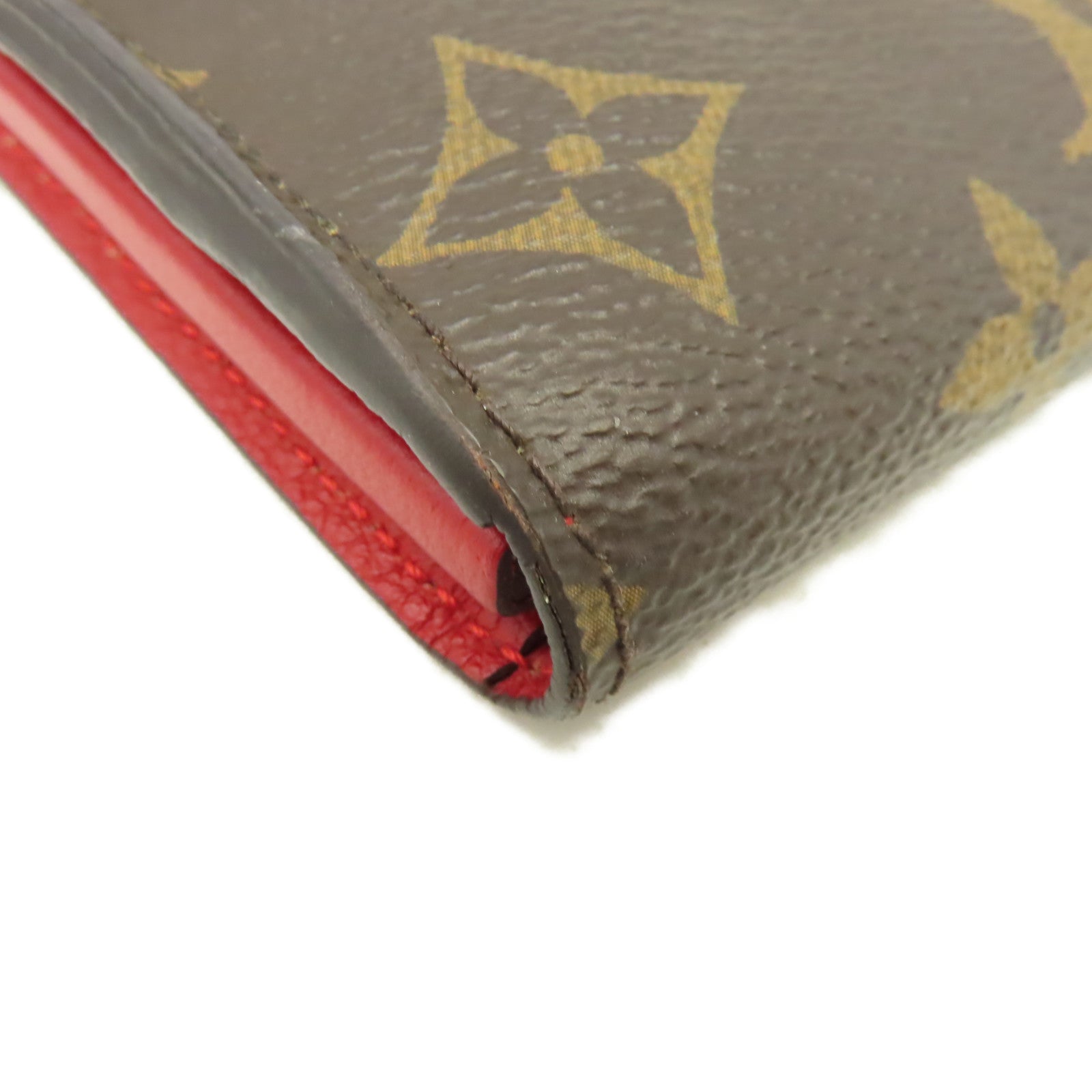 LOUIS VUITTON 【激減優惠】Monogram Pallas Long Wallet金扣長錢包啡色/紅色