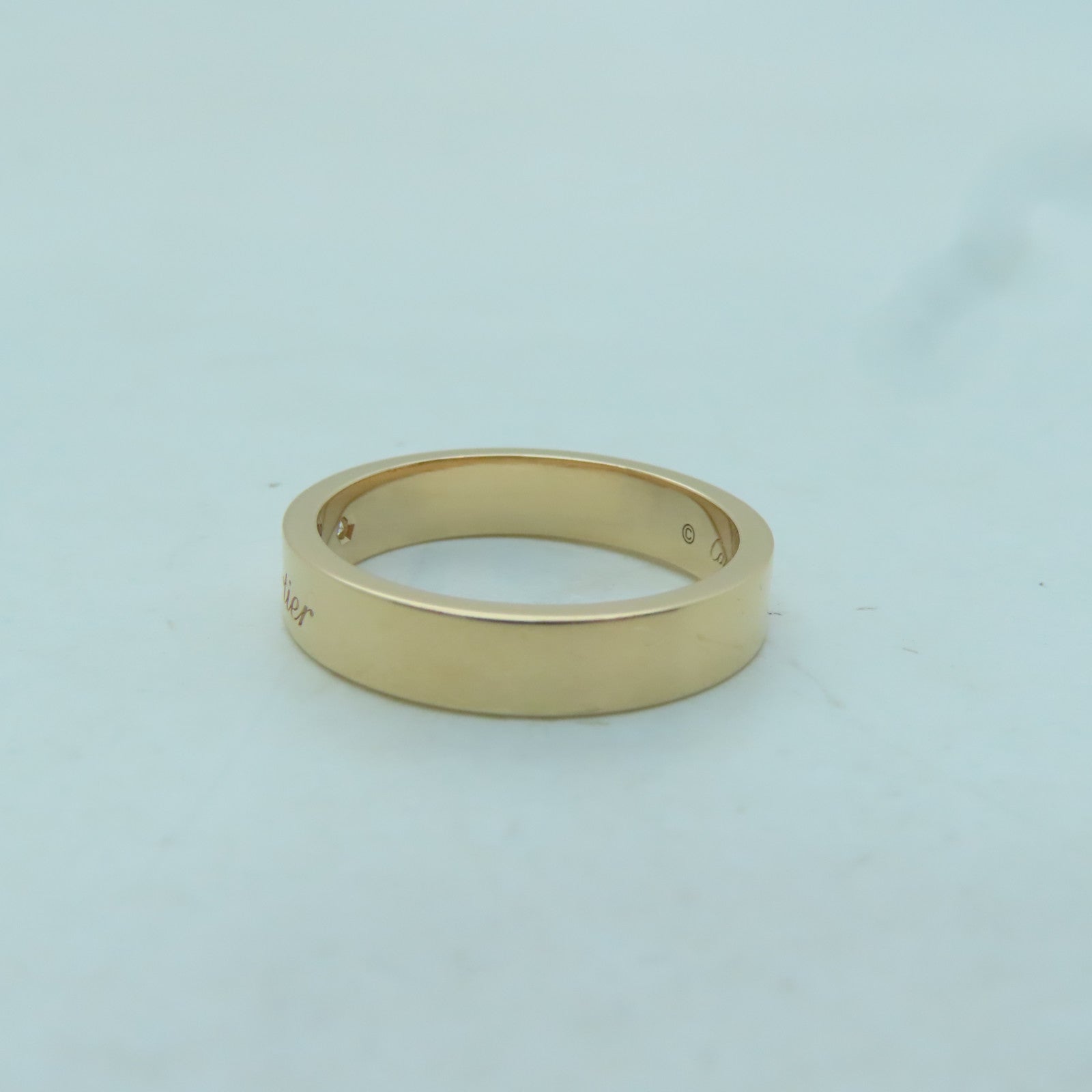 CARTIER 18K Rose Gold C DE Ring 1 Diamond Diamond Ring #54 US#7