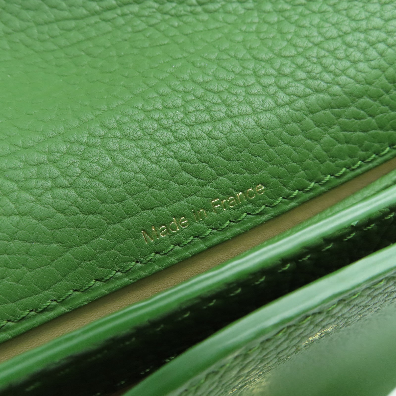 Delvaux 牛皮皮革Le Mutin Mini Shoulder Bag金扣肩背袋绿色