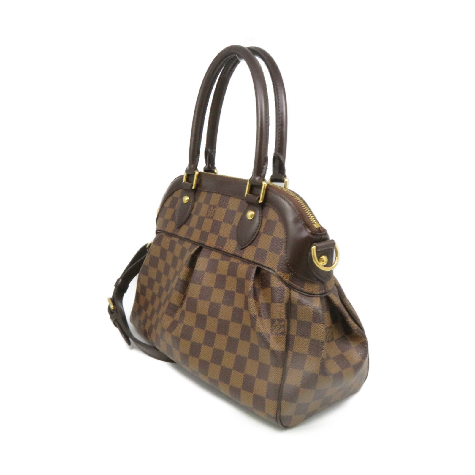 LOUIS VUITTON Damier Trevi PM 2Way Shoulder Bag手挽肩背兩用袋啡色