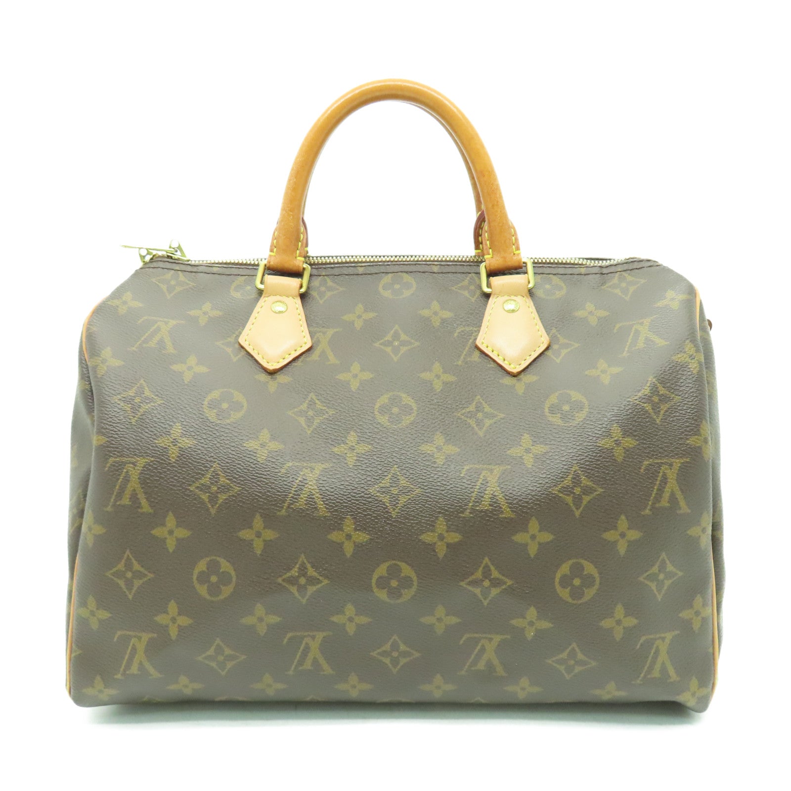 LOUIS VUITTON Monogram Speedy Bandouliere 30金扣手挽肩背兩用袋棕色
