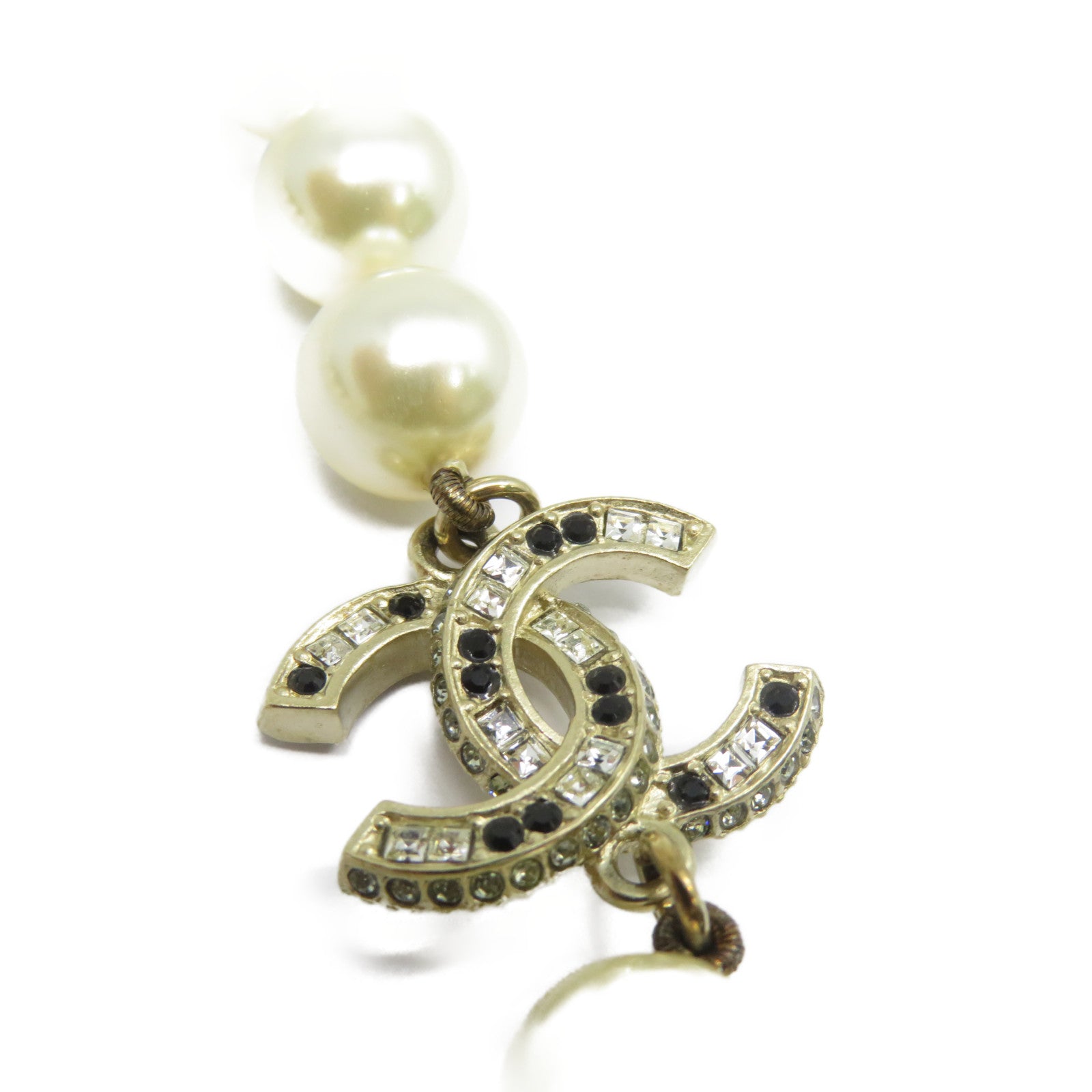 CHANEL 金屬/仿珍珠Necklaces項鍊白色/金色