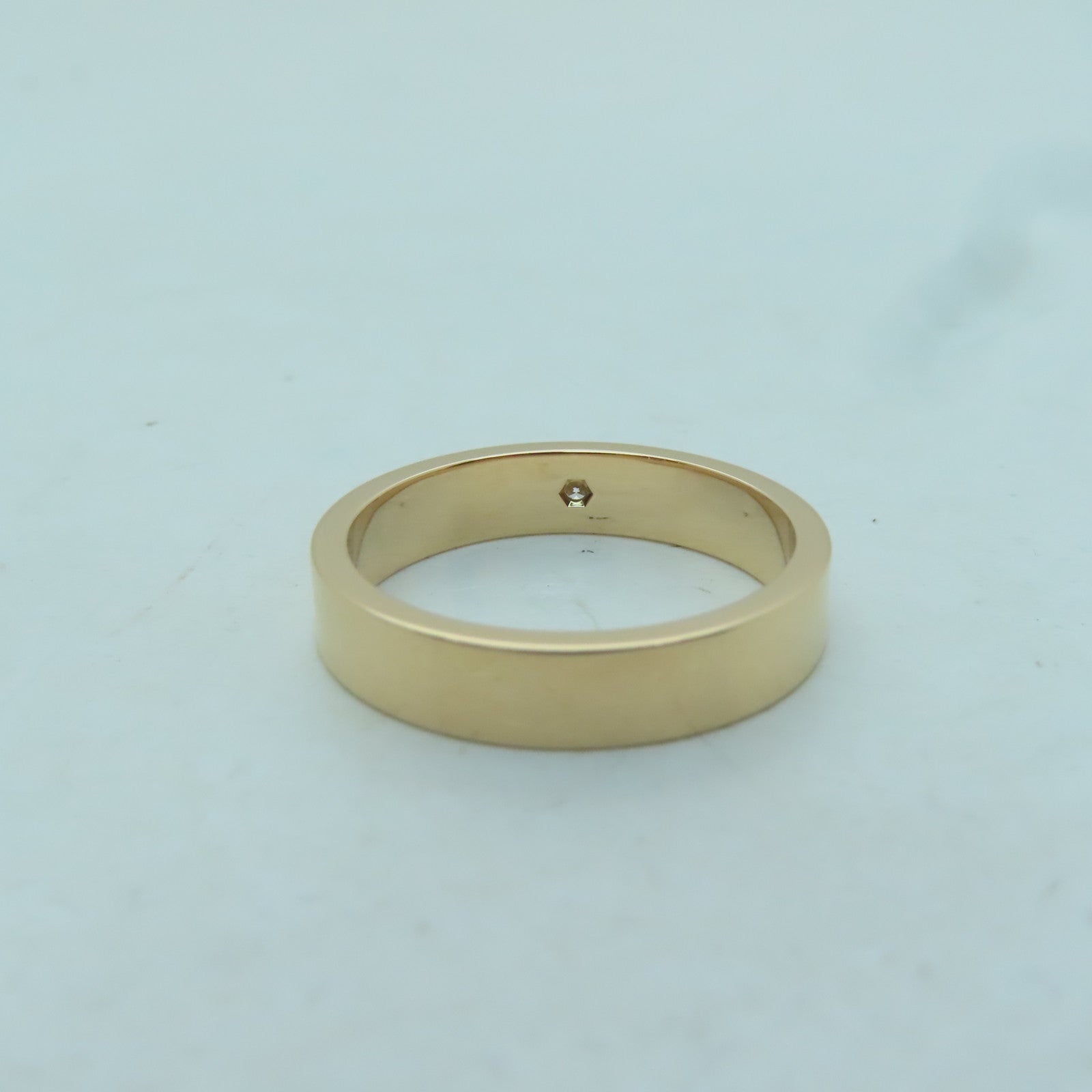 CARTIER 18K Rose Gold C DE Ring 1 Diamond Diamond Ring #54 US#7