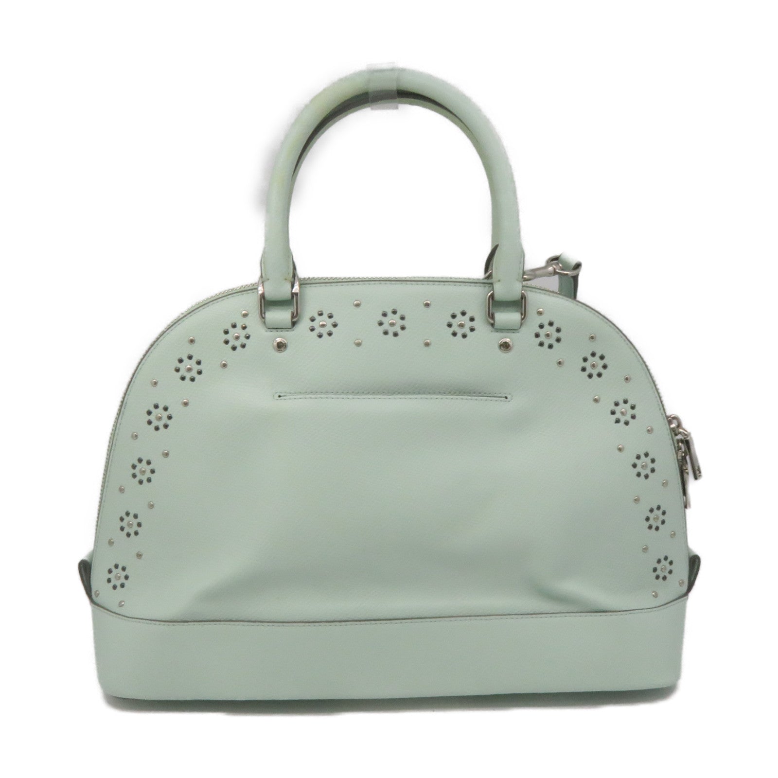 COACH 牛皮皮革2Way Shoulder Bag手挽肩背兩用袋湖綠色