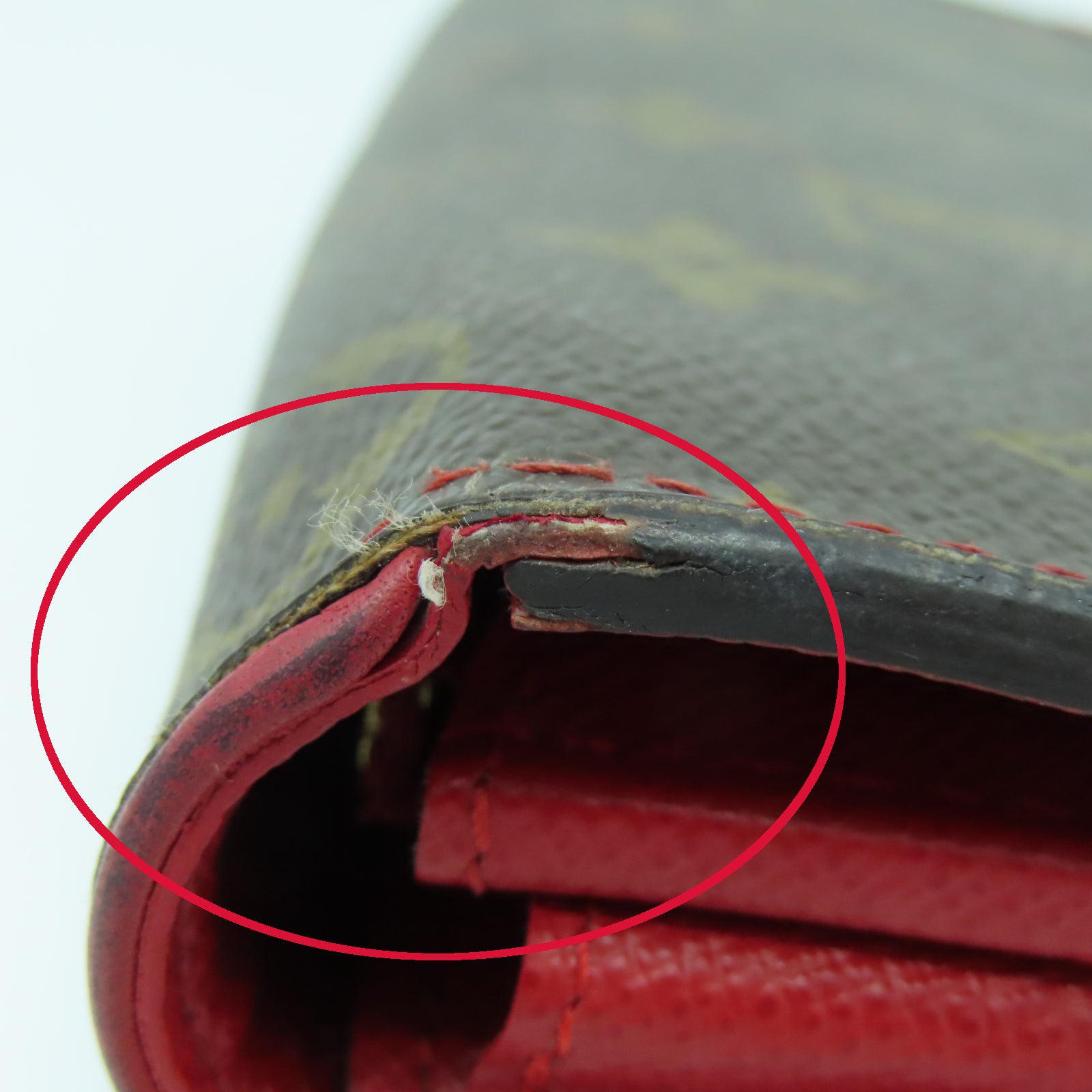 LOUIS VUITTON Monogram Sarah Wallet Retiro金扣長錢包啡色/紅色