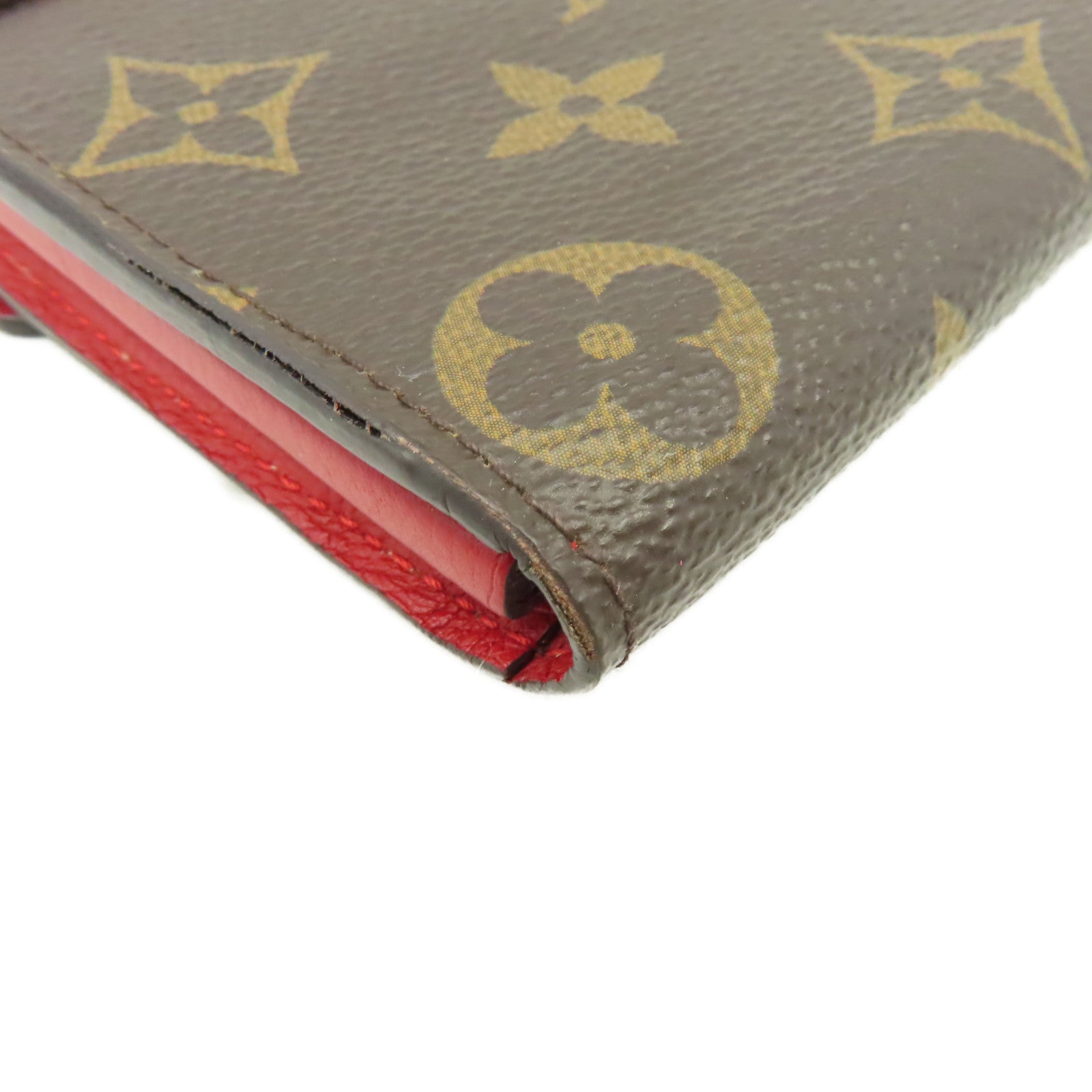 LOUIS VUITTON 【激減優惠】Monogram Pallas Long Wallet金扣長錢包啡色/紅色
