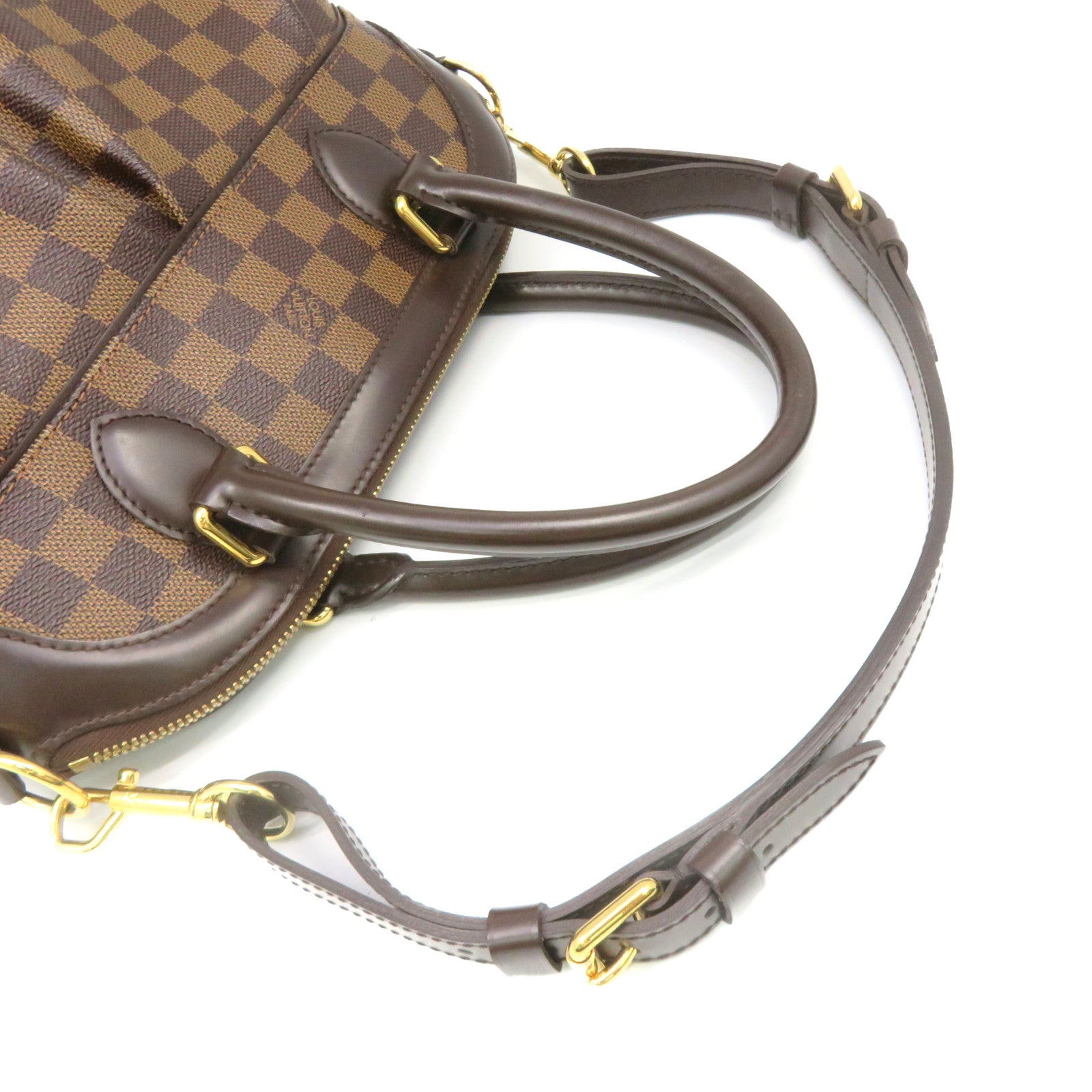 LOUIS VUITTON Damier Trevi PM 2Way Shoulder Bag手挽肩背兩用袋啡色