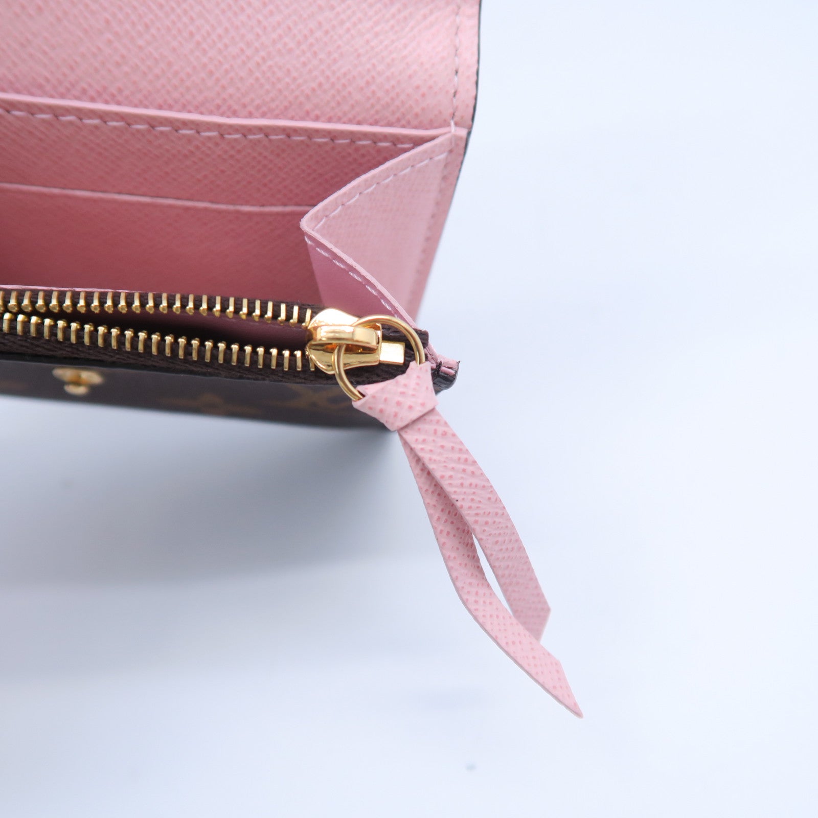 LOUIS VUITTON Monogram Rosalie Card Case金扣卡片套啡色/粉紅色