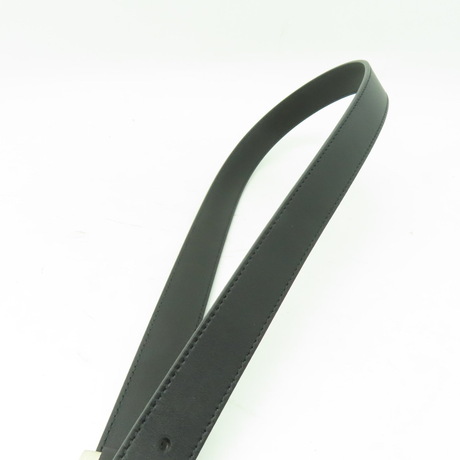 GUCCI 牛皮皮革Belt 85cm金扣皮帶黒色