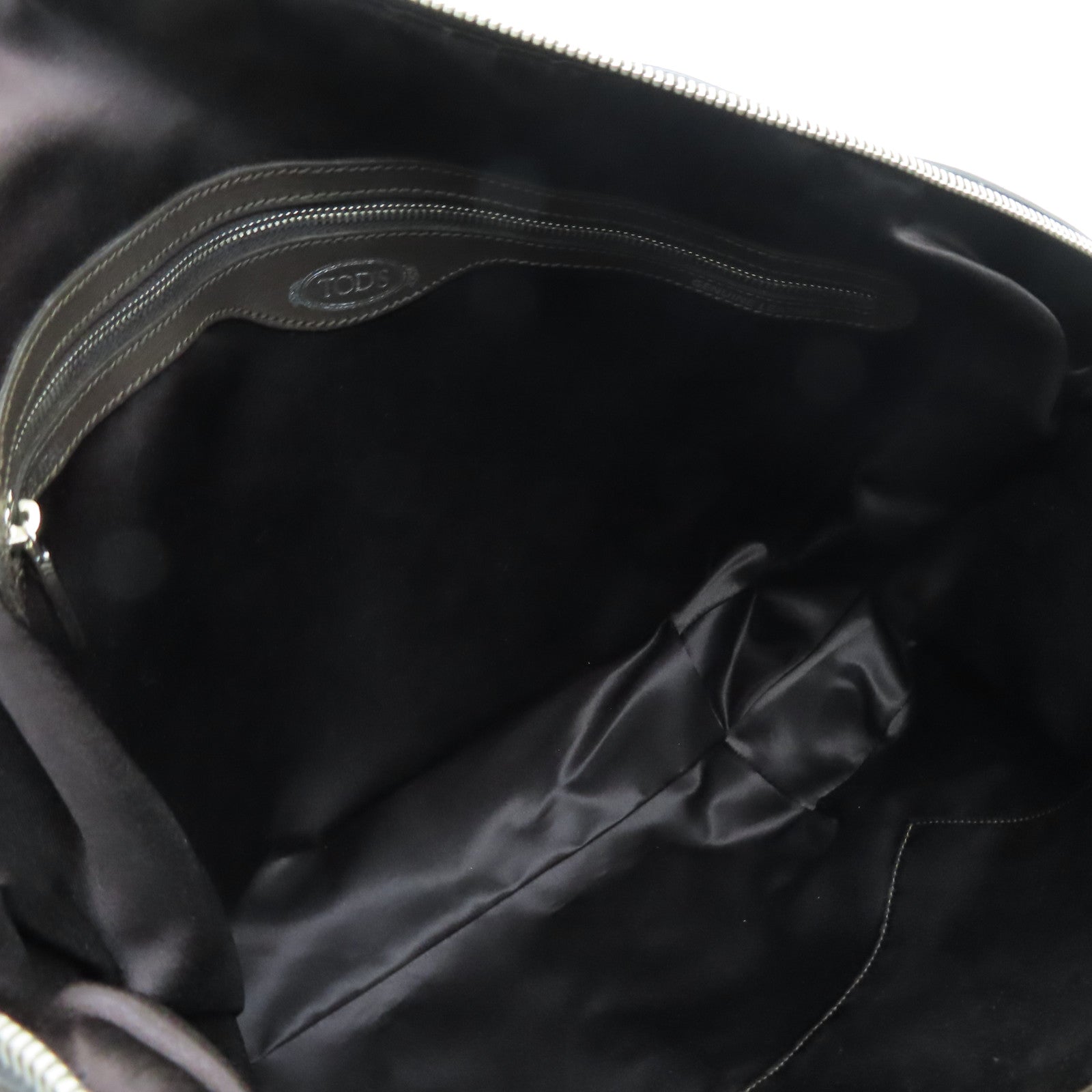 TOD'S 涂层帆布2 Way Shoulder银扣手挽肩背两用袋啡色