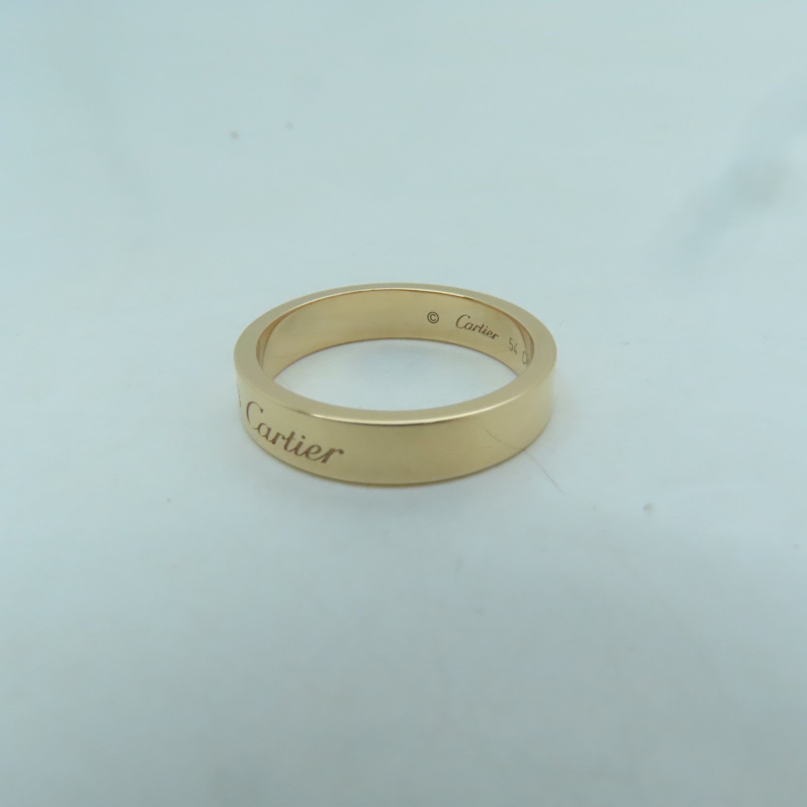 CARTIER 18K Rose Gold C DE Ring 1 Diamond Diamond Ring #54 US#7