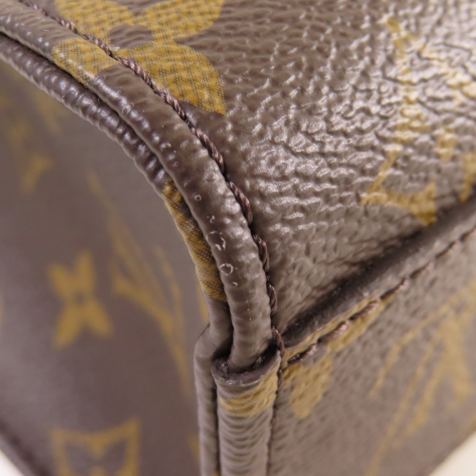 LOUIS VUITTON Monogram Sac Plat BB 2Way Shoulder Bag金扣手挽肩背兩用袋啡色