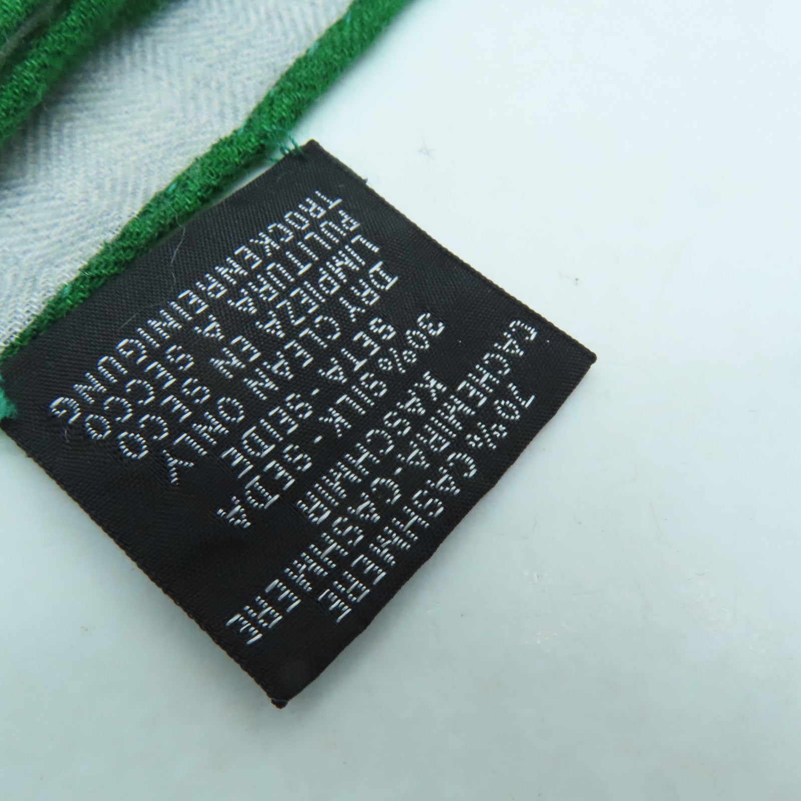 HERMES Cashmere/Silk Scarf Gray/Green