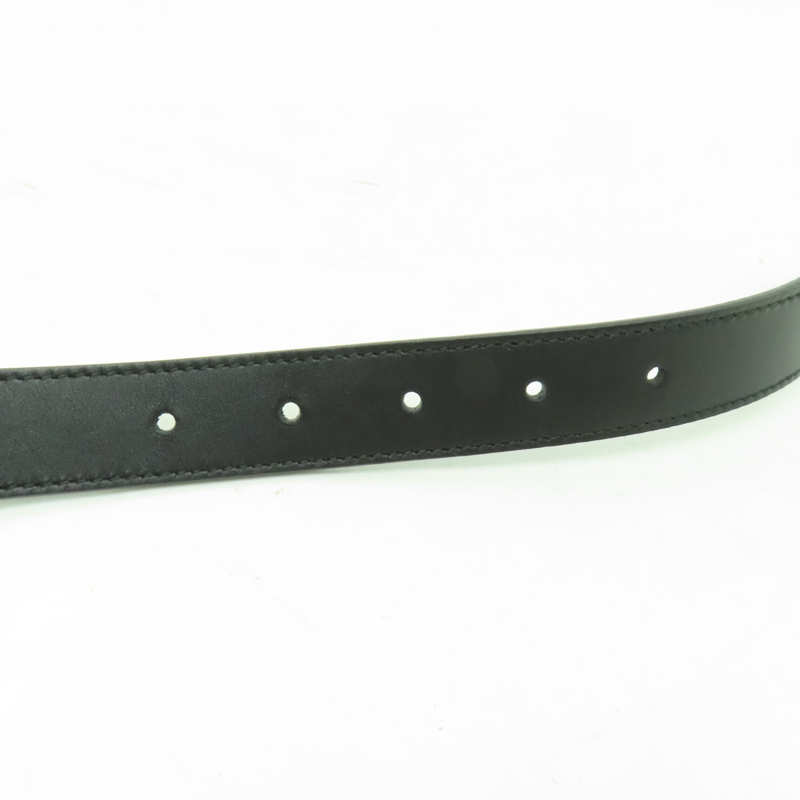 GUCCI 牛皮皮革Belt 85cm金扣皮帶黒色