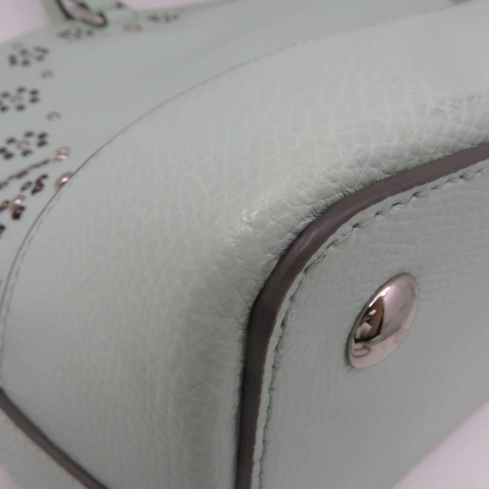 COACH 牛皮皮革2Way Shoulder Bag手挽肩背兩用袋湖綠色