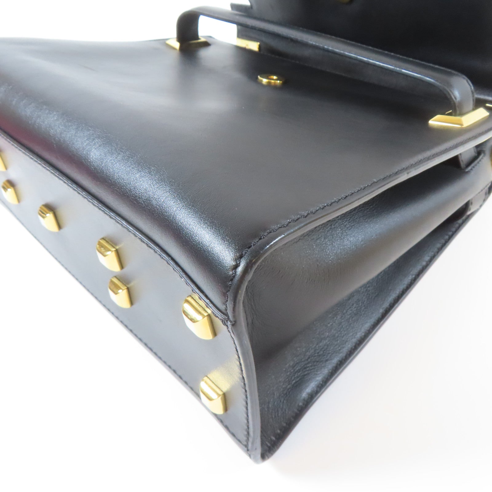 Valentino 牛皮皮革2Way Shoulder金扣手挽肩背兩用袋黑色