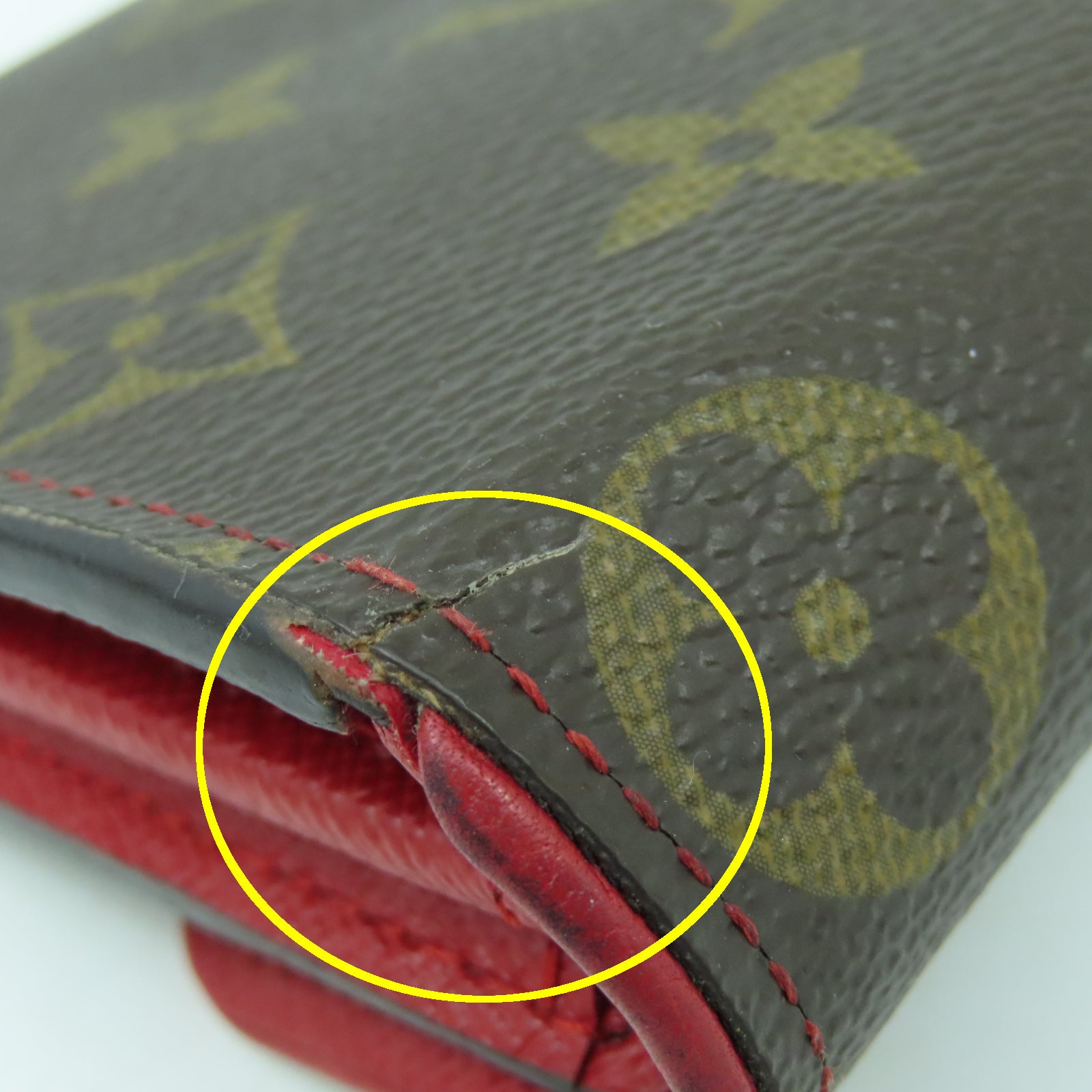 LOUIS VUITTON Monogram Sarah Wallet Retiro金扣長錢包啡色/紅色