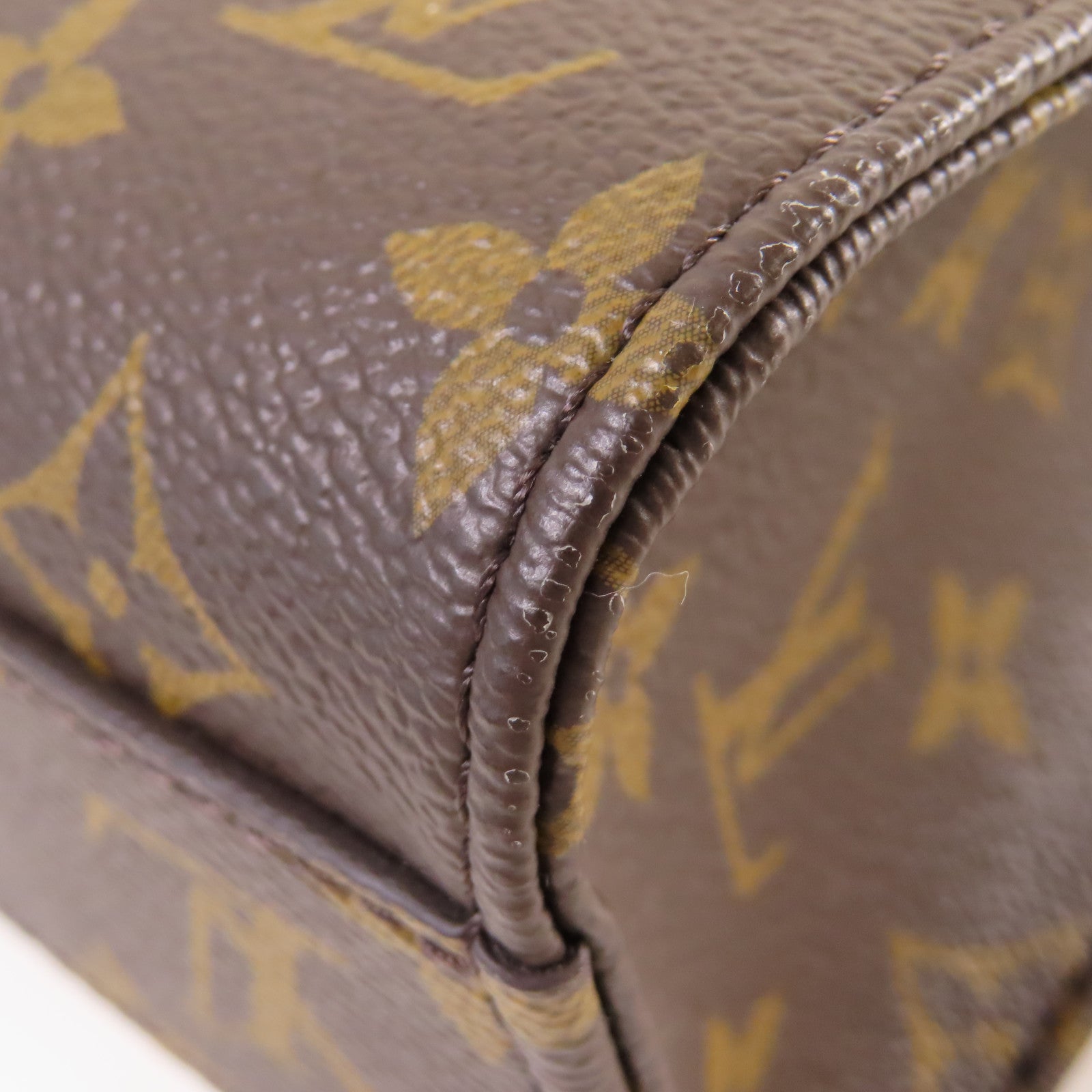 LOUIS VUITTON Monogram Sac Plat BB 2Way Shoulder Bag金扣手挽肩背兩用袋啡色