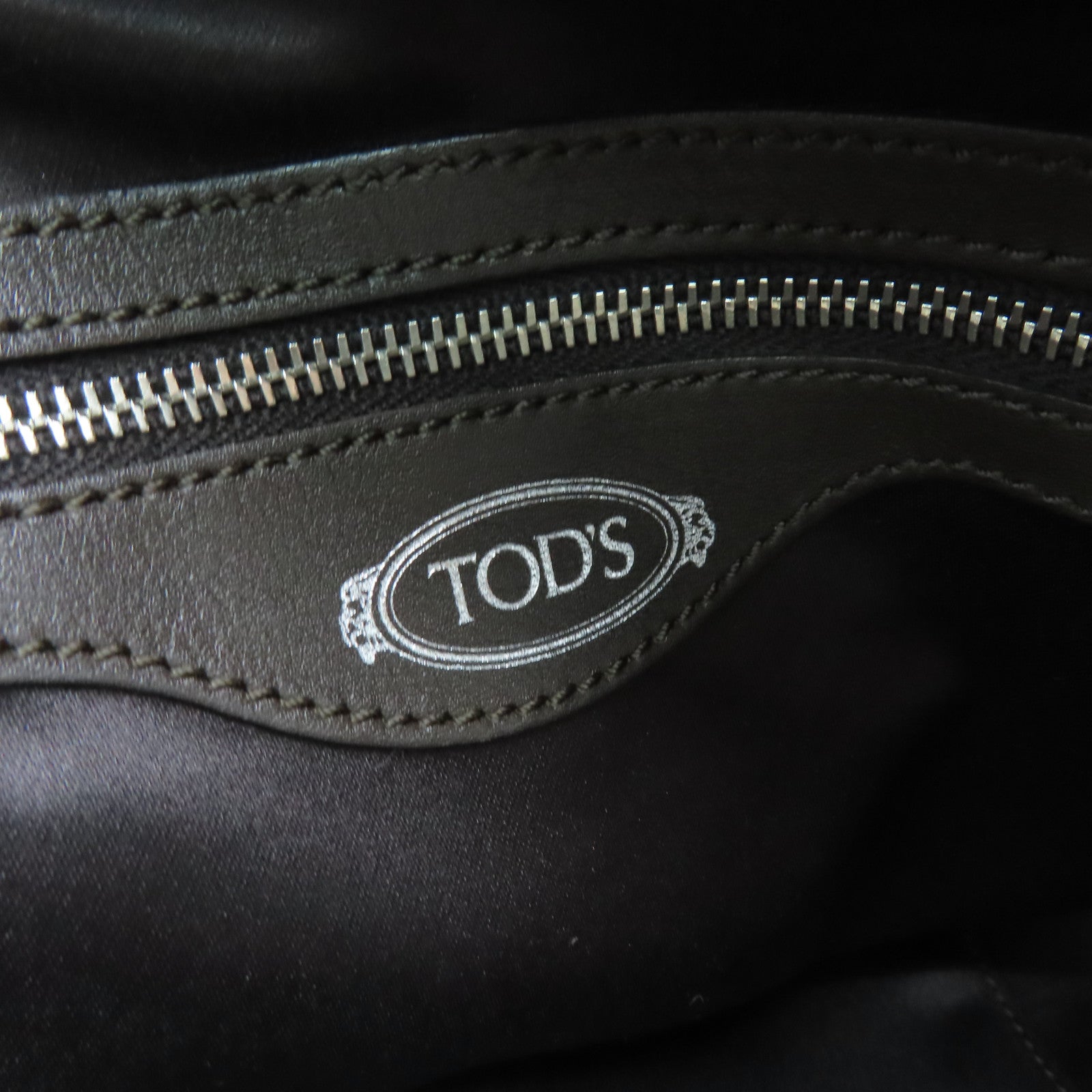 TOD'S 涂层帆布2 Way Shoulder银扣手挽肩背两用袋啡色