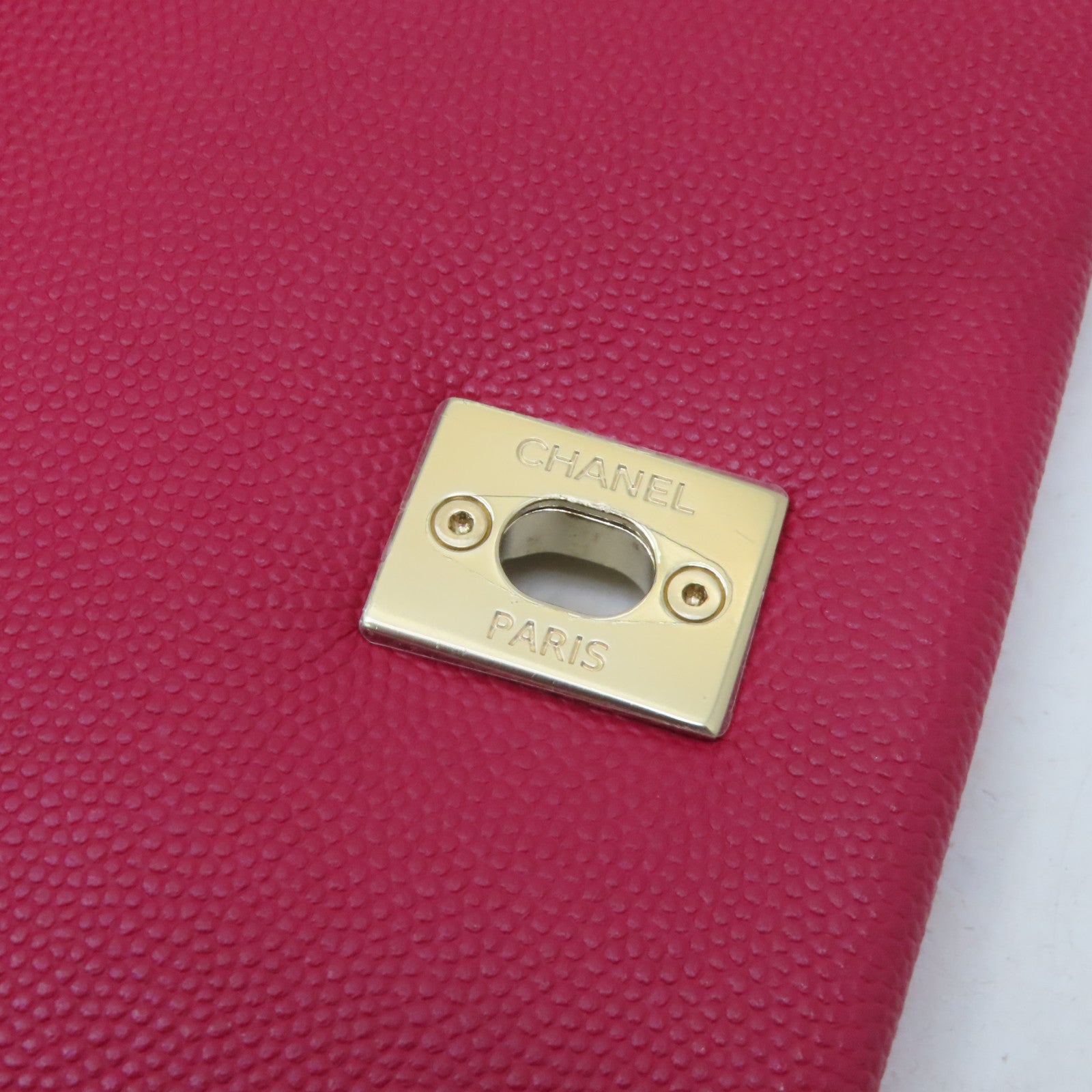 CHANEL 菱格Caviar皮革Coco Handle 29金扣手挽肩背兩用袋粉紅色