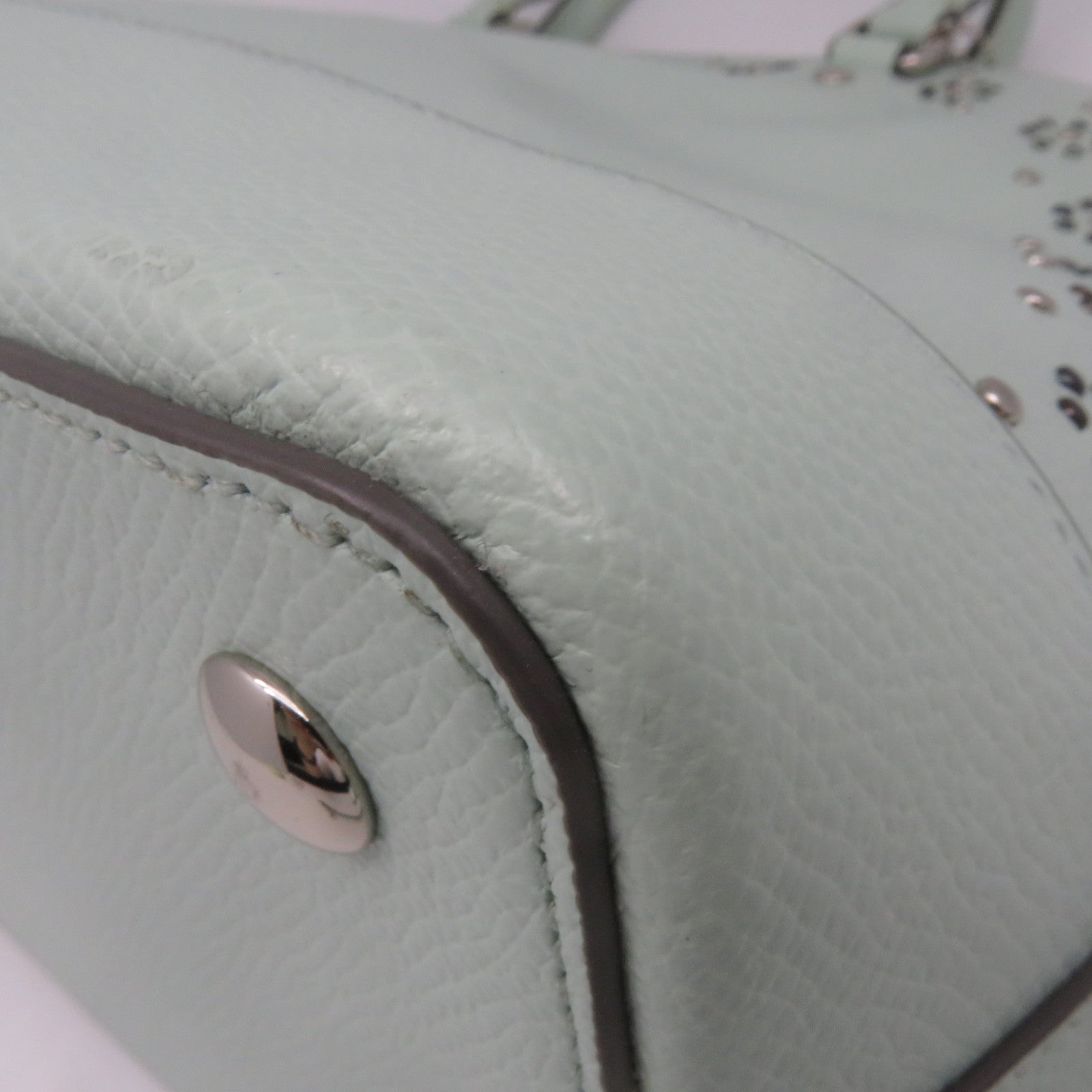 COACH 牛皮皮革2Way Shoulder Bag手挽肩背兩用袋湖綠色