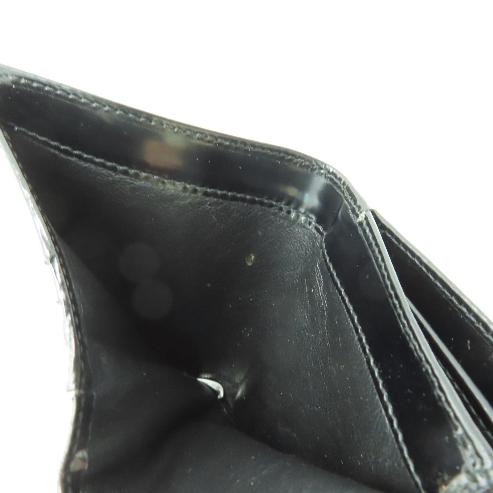 GUCCI 【激減優惠】牛皮皮革Wallet銀扣錢包黑色