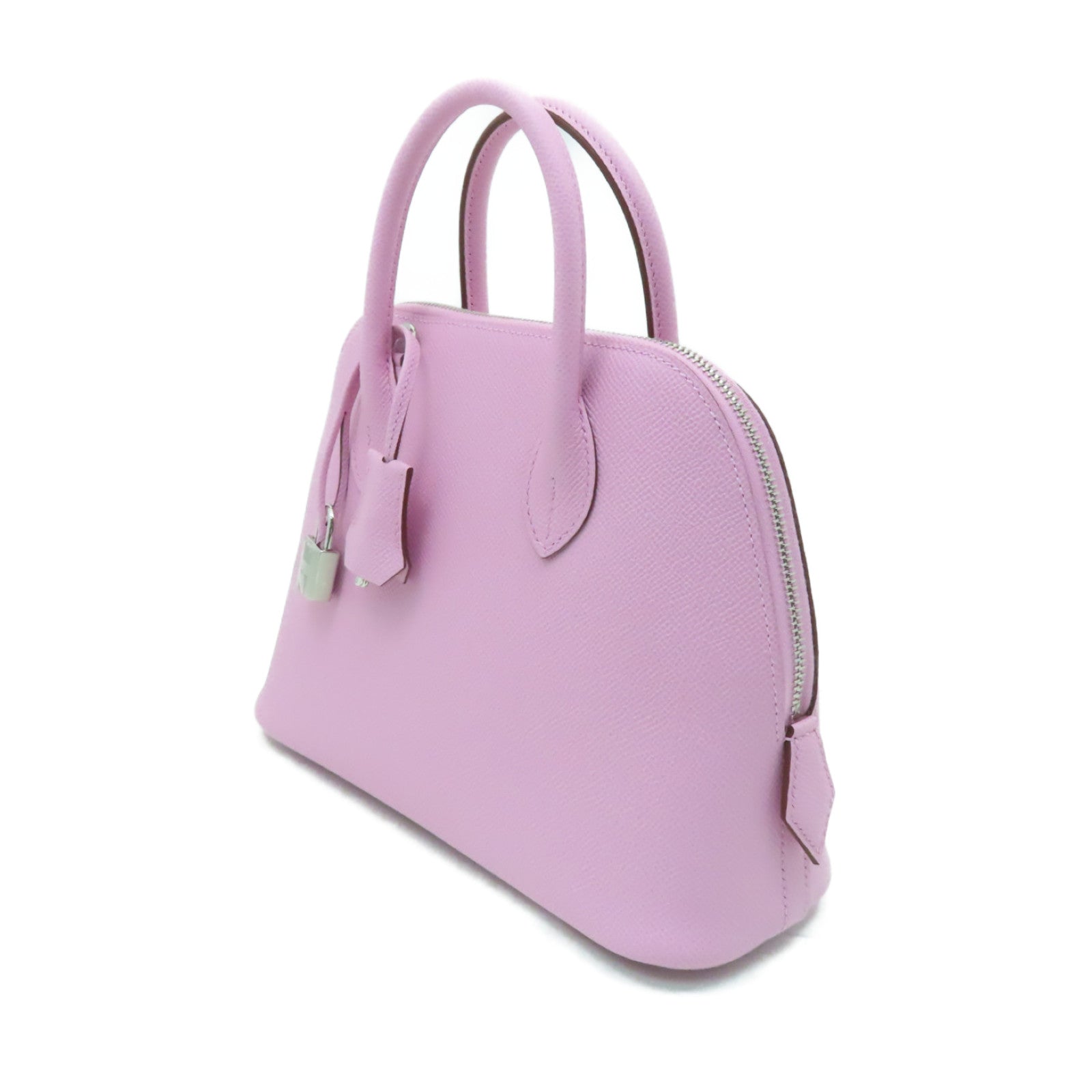 HERMES Epsom皮革Bolide 1923 25 Bag銀扣手挽肩背兩用袋Mauve Sylvestre錦葵紫色