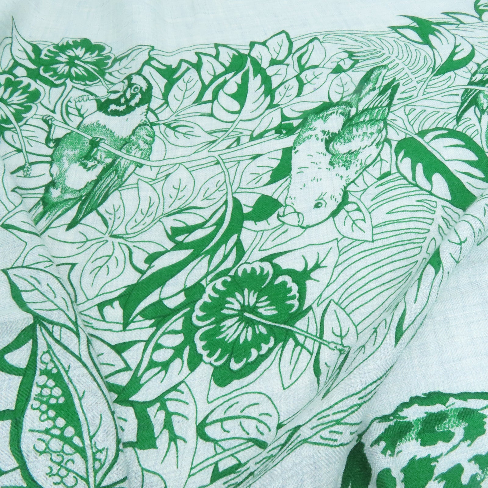 HERMES Cashmere/Silk Scarf Gray/Green