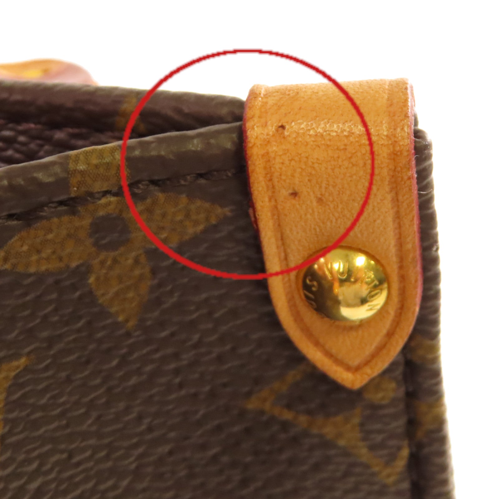 LOUIS VUITTON Monogram Sac Plat BB 2Way Shoulder Bag金扣手挽肩背兩用袋啡色