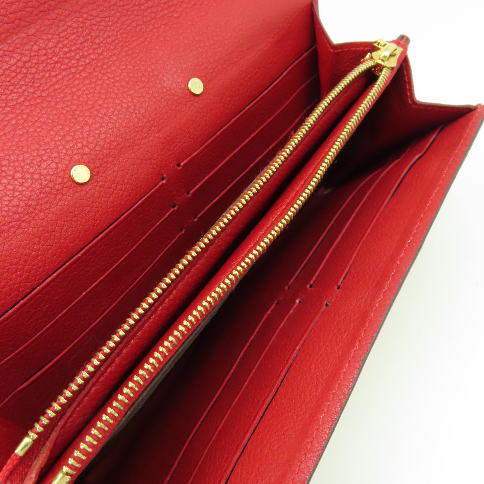 LOUIS VUITTON 【激減優惠】Monogram Pallas Long Wallet金扣長錢包啡色/紅色