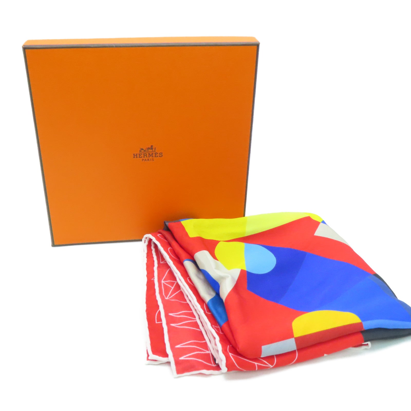 HERMES 【激減優惠】絲質Scarf 70cm絲巾紅色