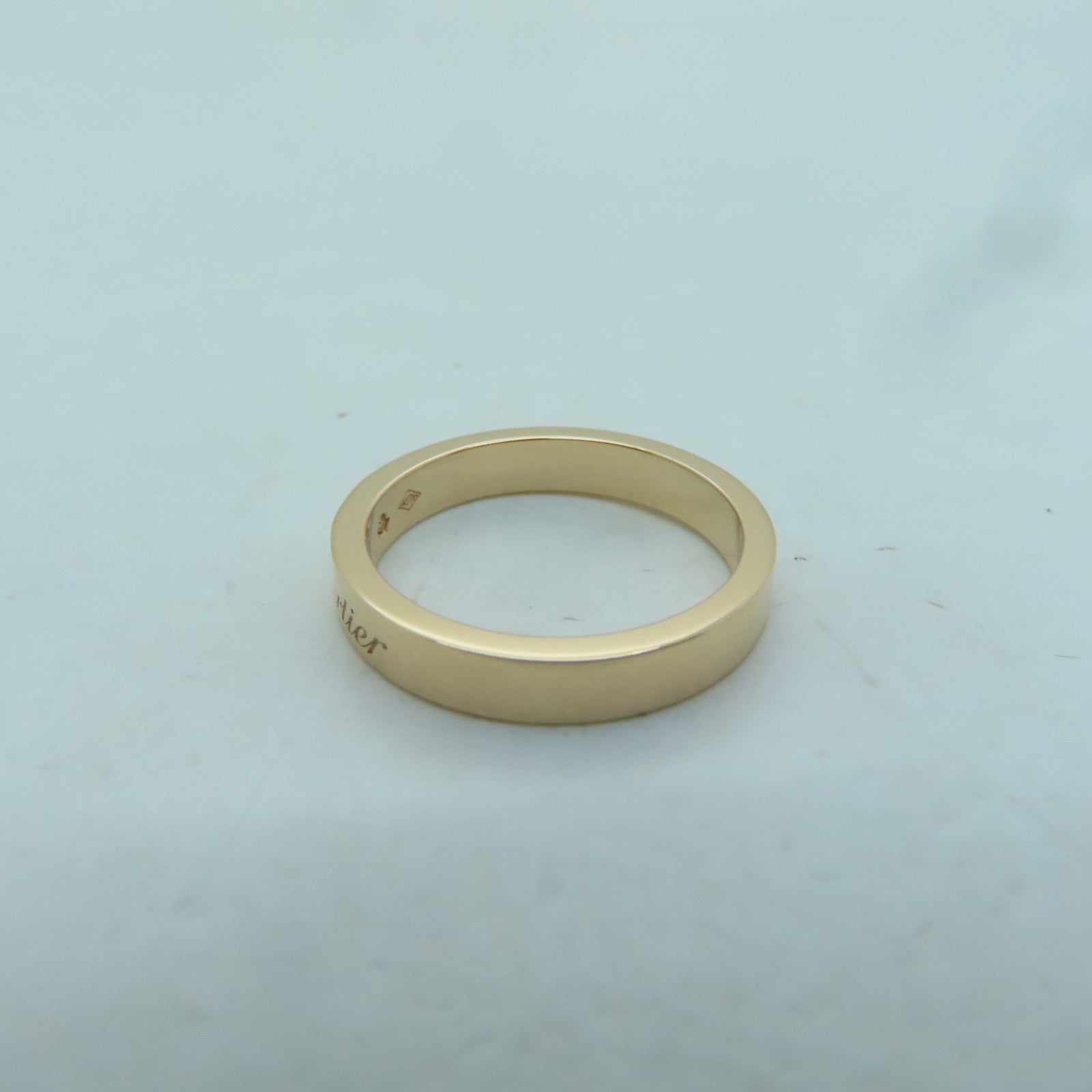 CARTIER 18K Rose Gold C DE Ring 1 Diamond Ring #49 US#5