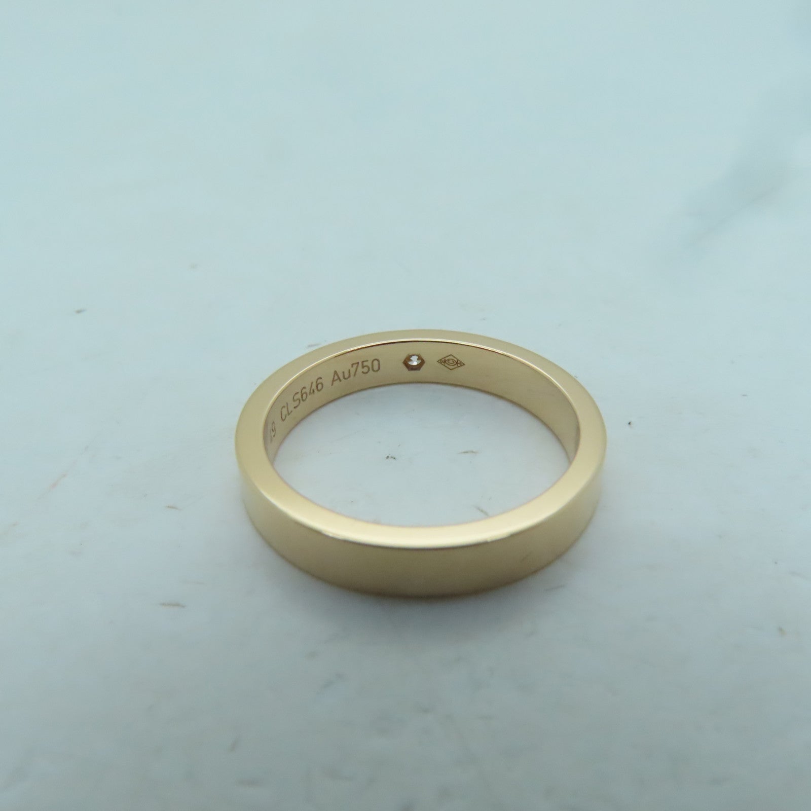 CARTIER 18K Rose Gold C DE Ring 1 Diamond Ring #49 US#5