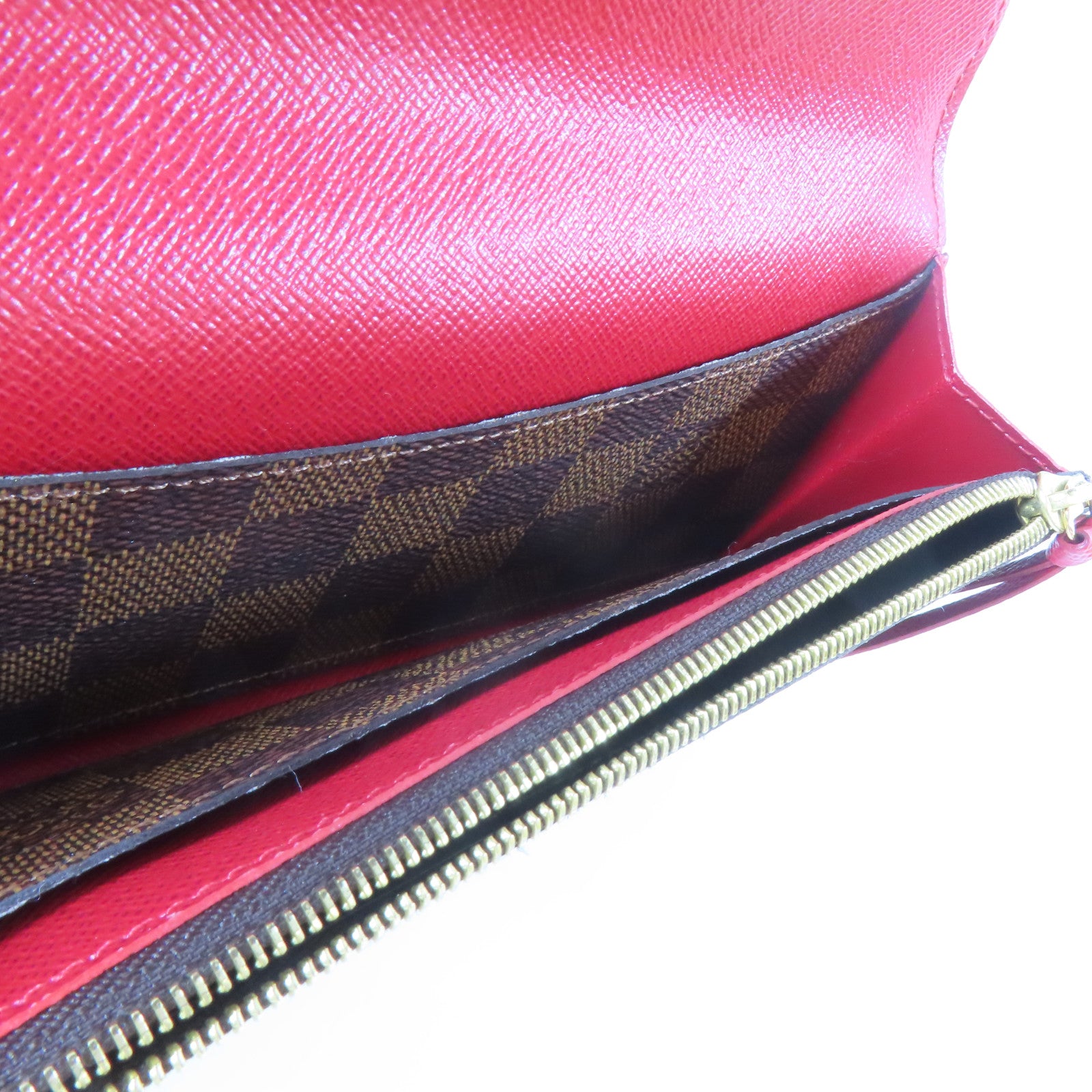 LOUIS VUITTON Damier Emily Long Wallet金扣長錢包啡色