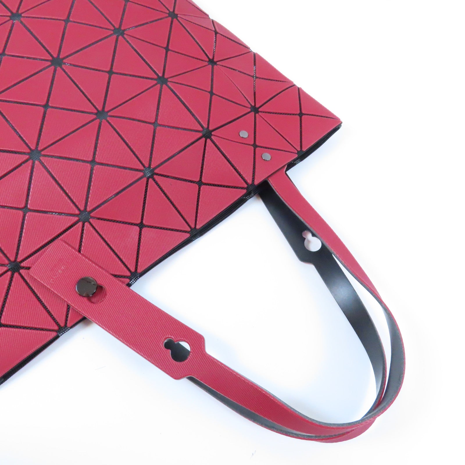 ISSEY MIYAKE PVC Shoulder Bag銀扣肩背袋紅色